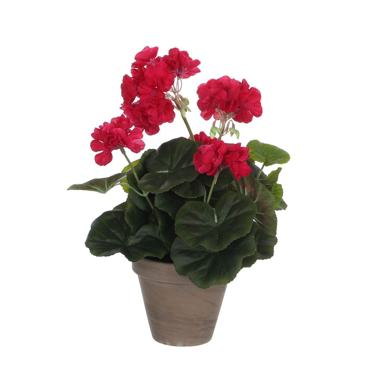 Kunstpflanze Mica Geranium im Topf dunkelrosa, 34 x 20 cm, Mica Decorations