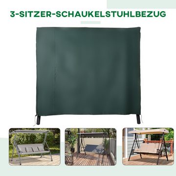 Outsunny Gartenmöbel-Schutzhülle Abdeckhaube, Wasserfest, Sonnenschutz (Schutzhülle für Hollywoodschaukel, 1-St., Abdeckhaube für Hollywoodschaukeln), 205L x 124B x 164H cm