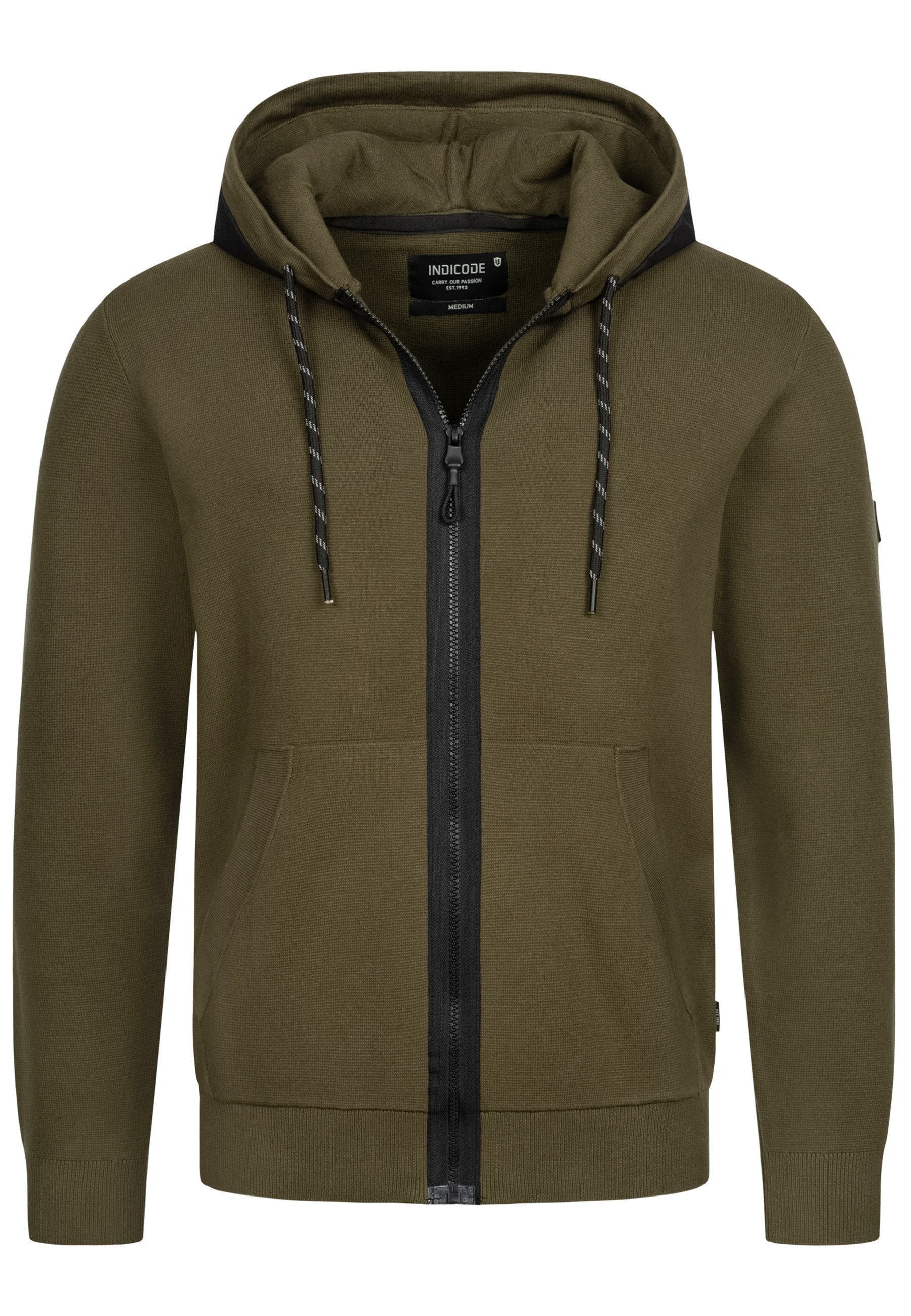 Indicode Sweatjacke Reilly Army