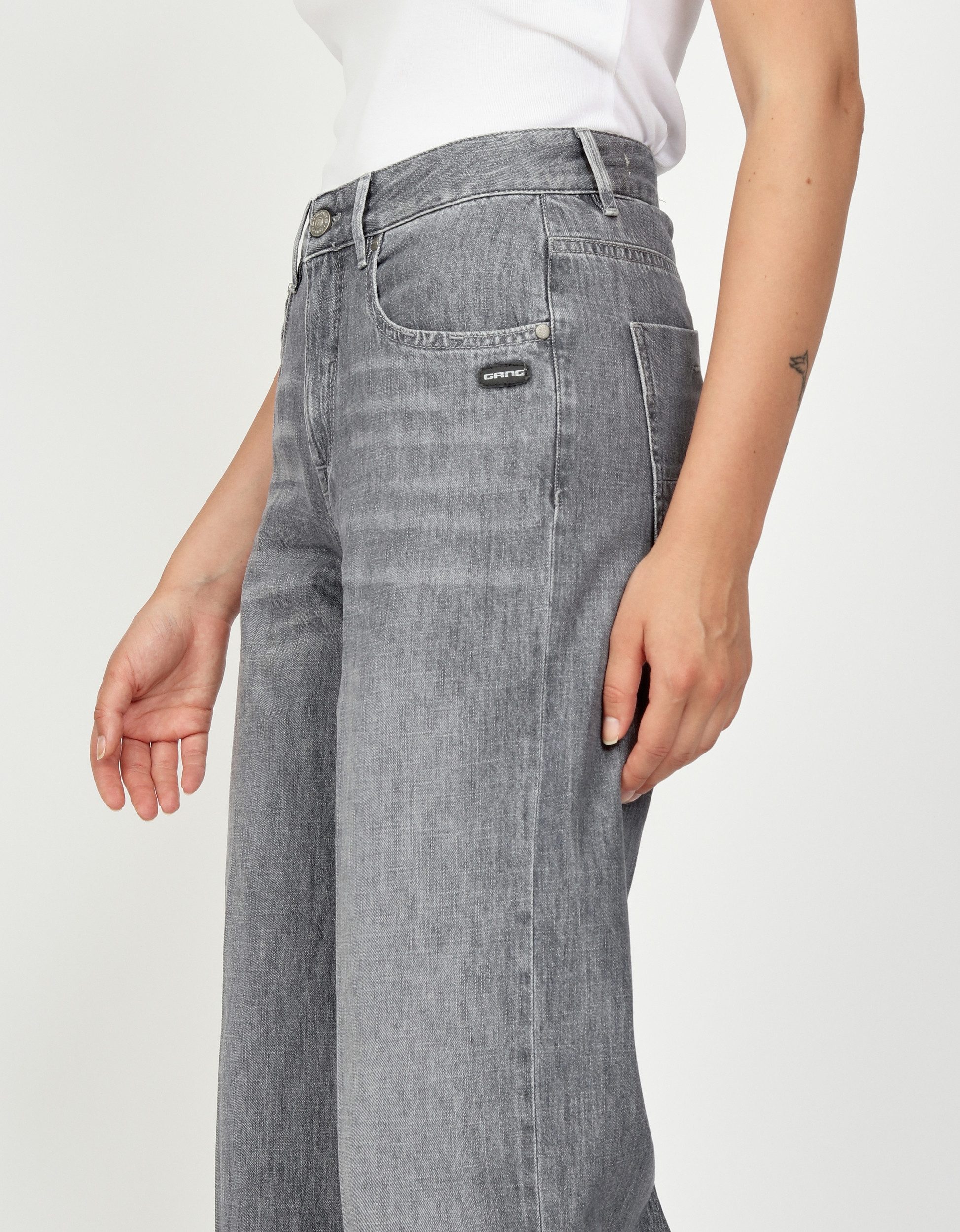 GANG Gerade Jeans – Damenhose mit weitem Bein und Mid Waist