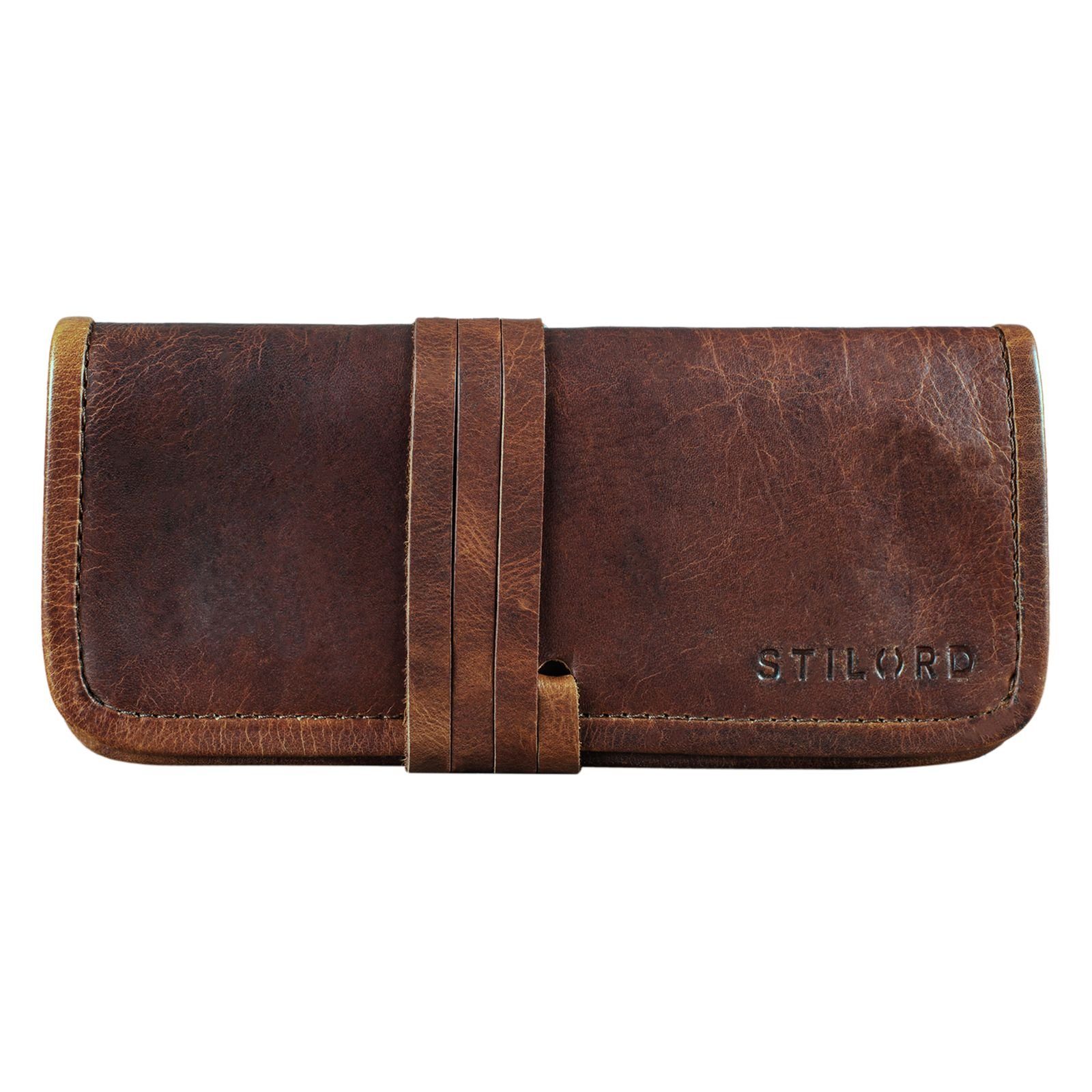 STILORD Etui "Lenny" Federmäppchen Leder Vintage