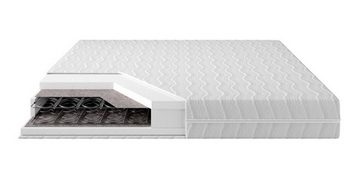 Feldmann-Wohnen Polsterbett Imola (Imola, 1-tlg., Bett mit Matratze), 90x200cm weiß graphit grau Salisbury Eiche