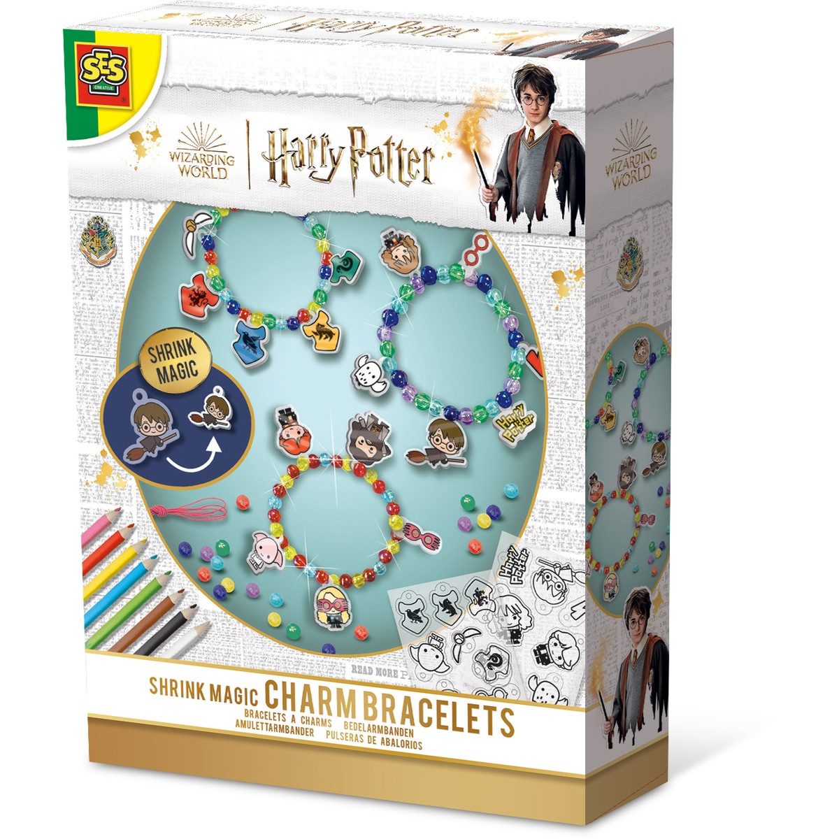 SES Creative Freizeittasche SES CREATIVE Bastelset Harry Potter Armbänder Zauberschrumpffolie