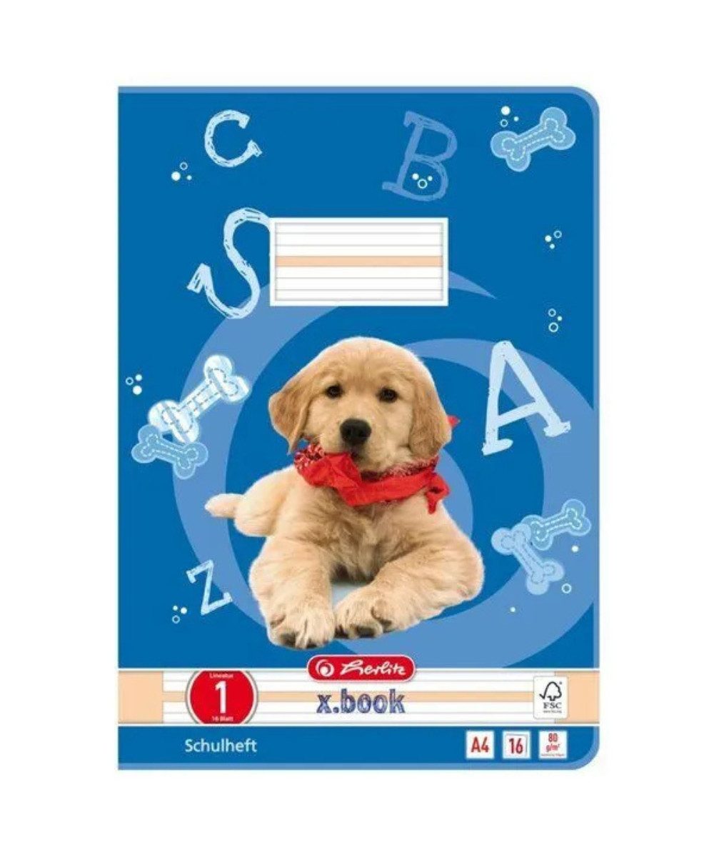 Herlitz Schulheft Herlitz Schulheft x-book, Lineatur 01, A4, 16 Blatt