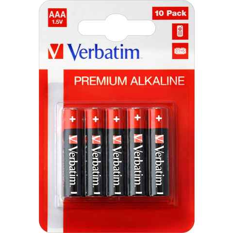 Verbatim Verbatim Batterie Alkaline, Micro, AAA, LR03, 1.5V Premium, Retail Bl Batterie