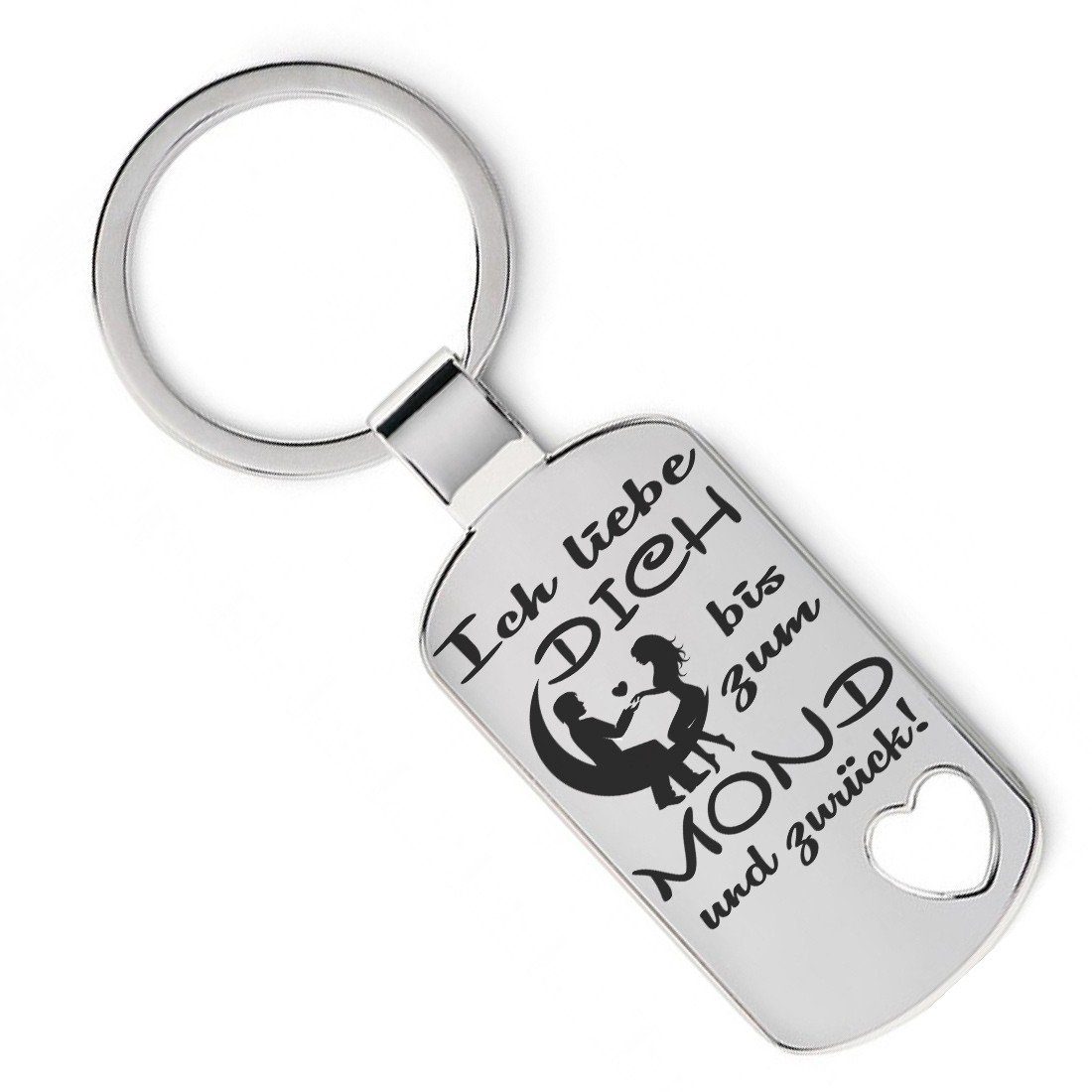 Lieblingsmensch Schlüsselanhänger Ich liebe Dich bis zum Mond ein