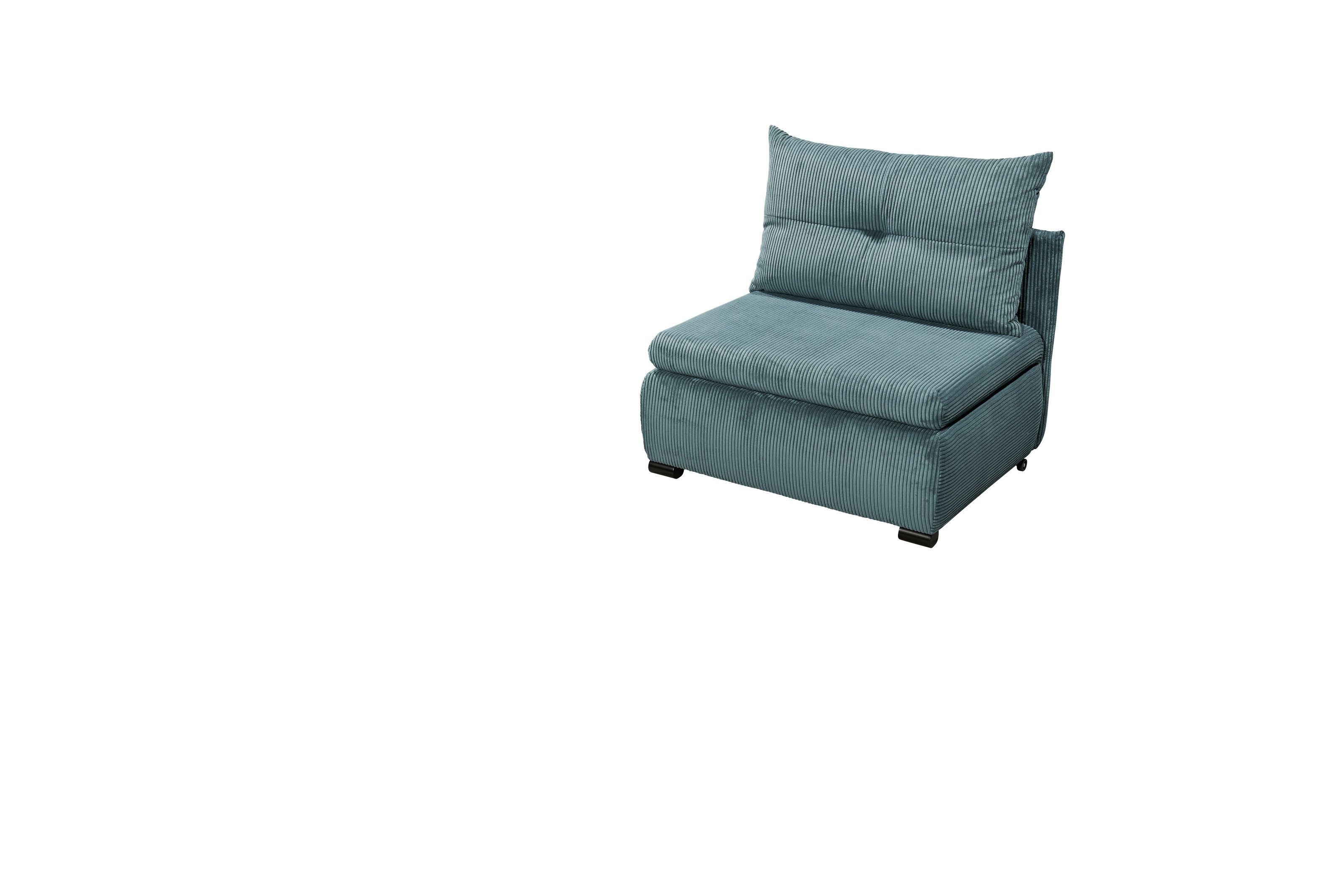 Black Red White Schlafsofa Liegefläche 100x200cm, azur - 103x75x83 (BxHxT)