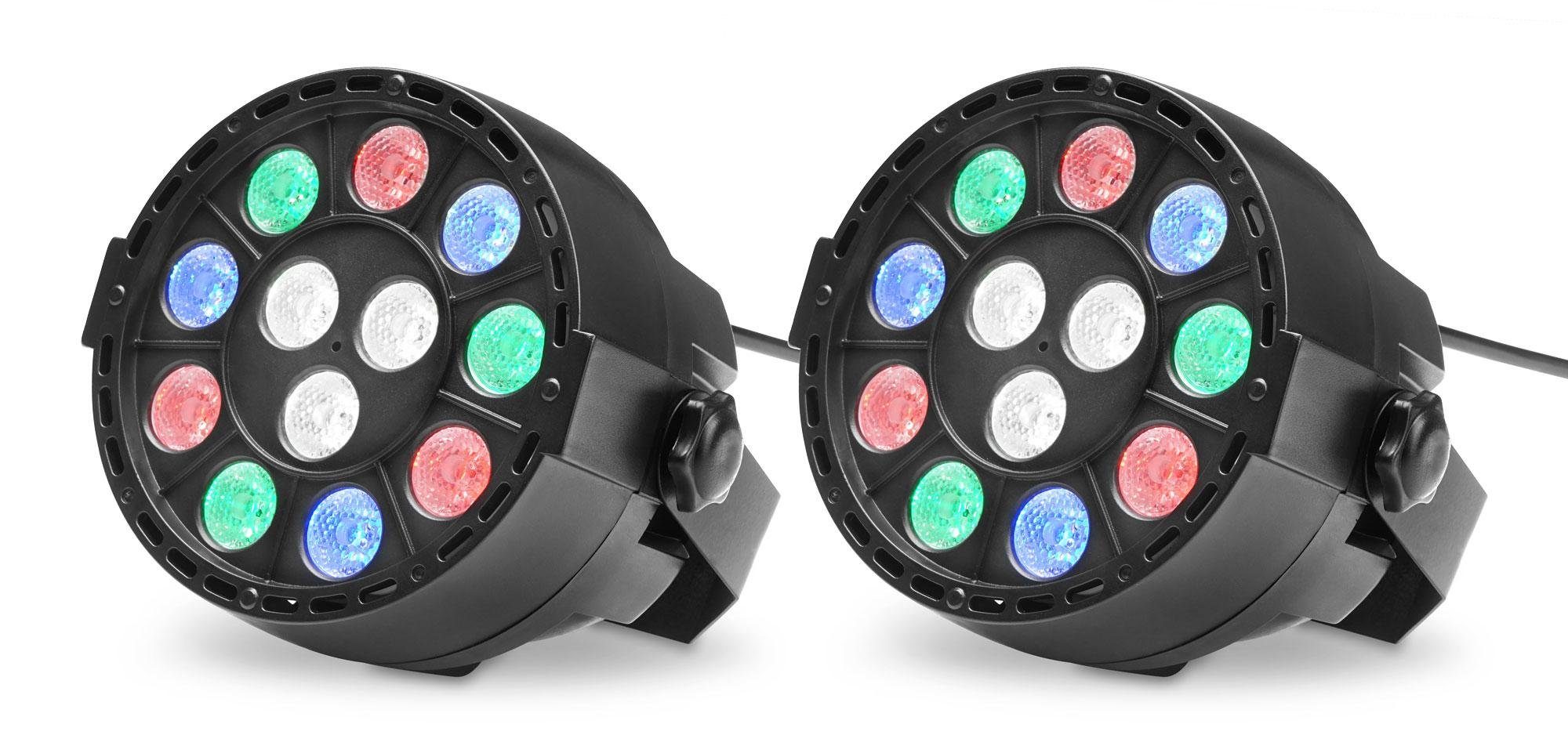 Showlite Discolicht SPS-121 DMX Smart Party Spot, Master-/Slave-Betrieb, LED, RGBW, 8 Auto-Programme, Color-Modus und 8 Sound-Programme