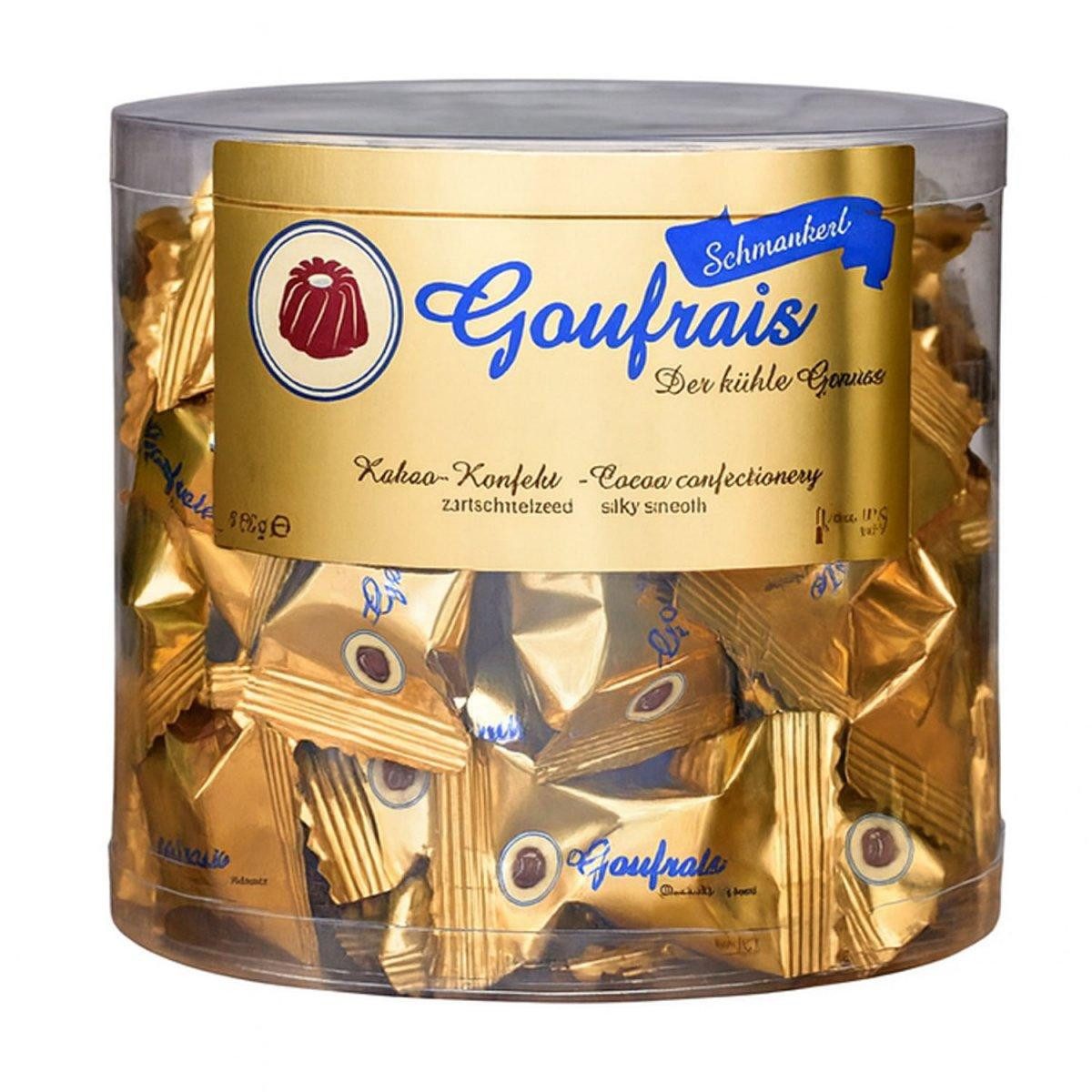 Goufrais Schokolade Kakaokonfekt Gugelhupf Schmankerl Dose (60 Stück) (450g)