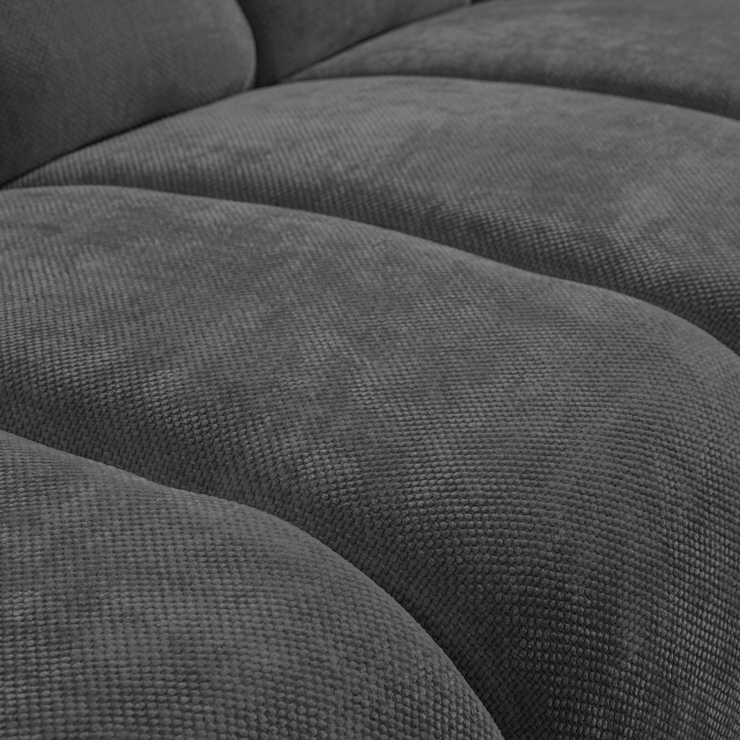 Beautysofa Sessel mit Metallbeine in Schwarz VOLARE (modernes Design, Rücken mit Hauptstoff), viele Farbvarianten, auch im Set mit Sofas erhältlich – Bild 4 von 5