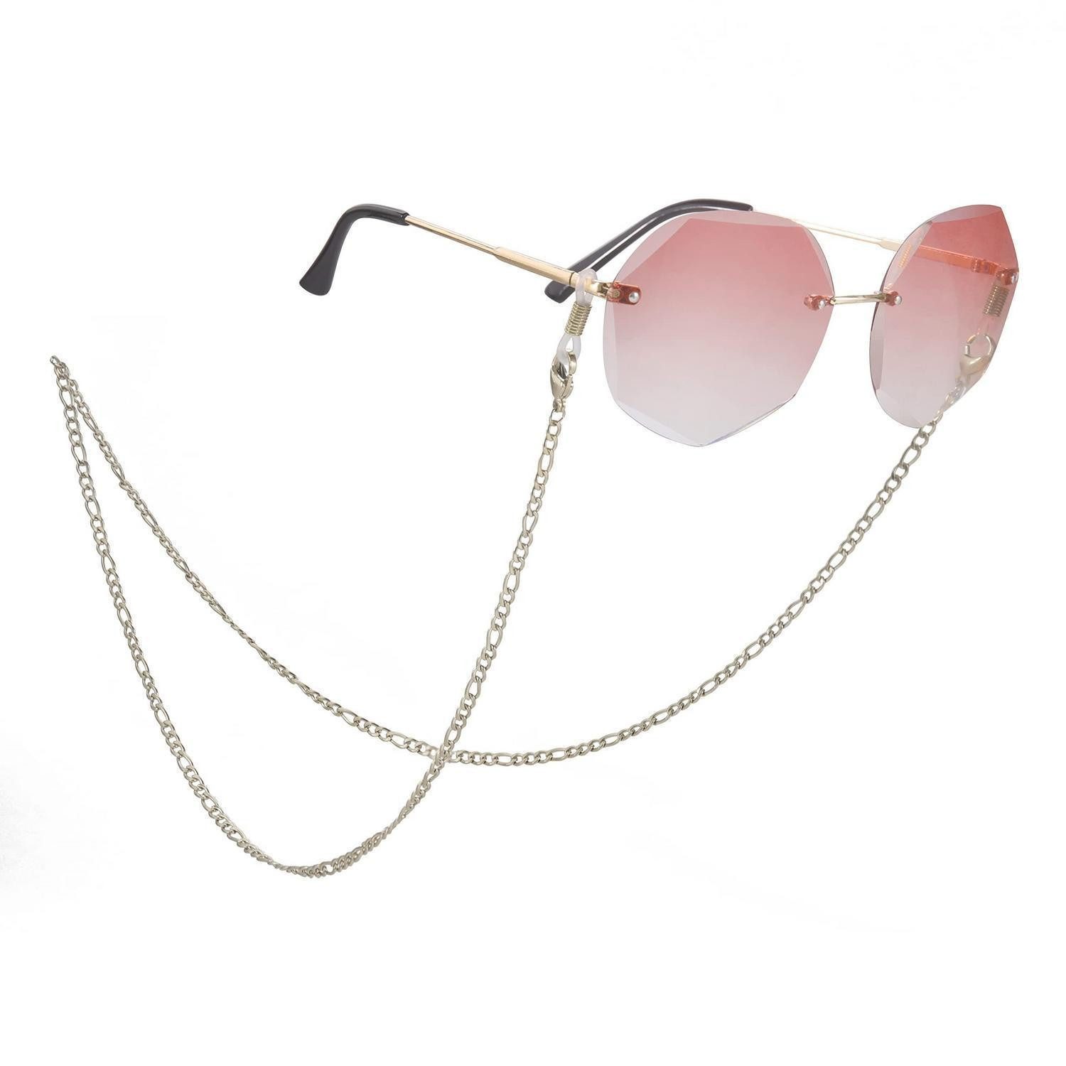 LuxusKollektion Brillenkette Brillenkette Figaro Edelstahl vergoldet Herren Damen