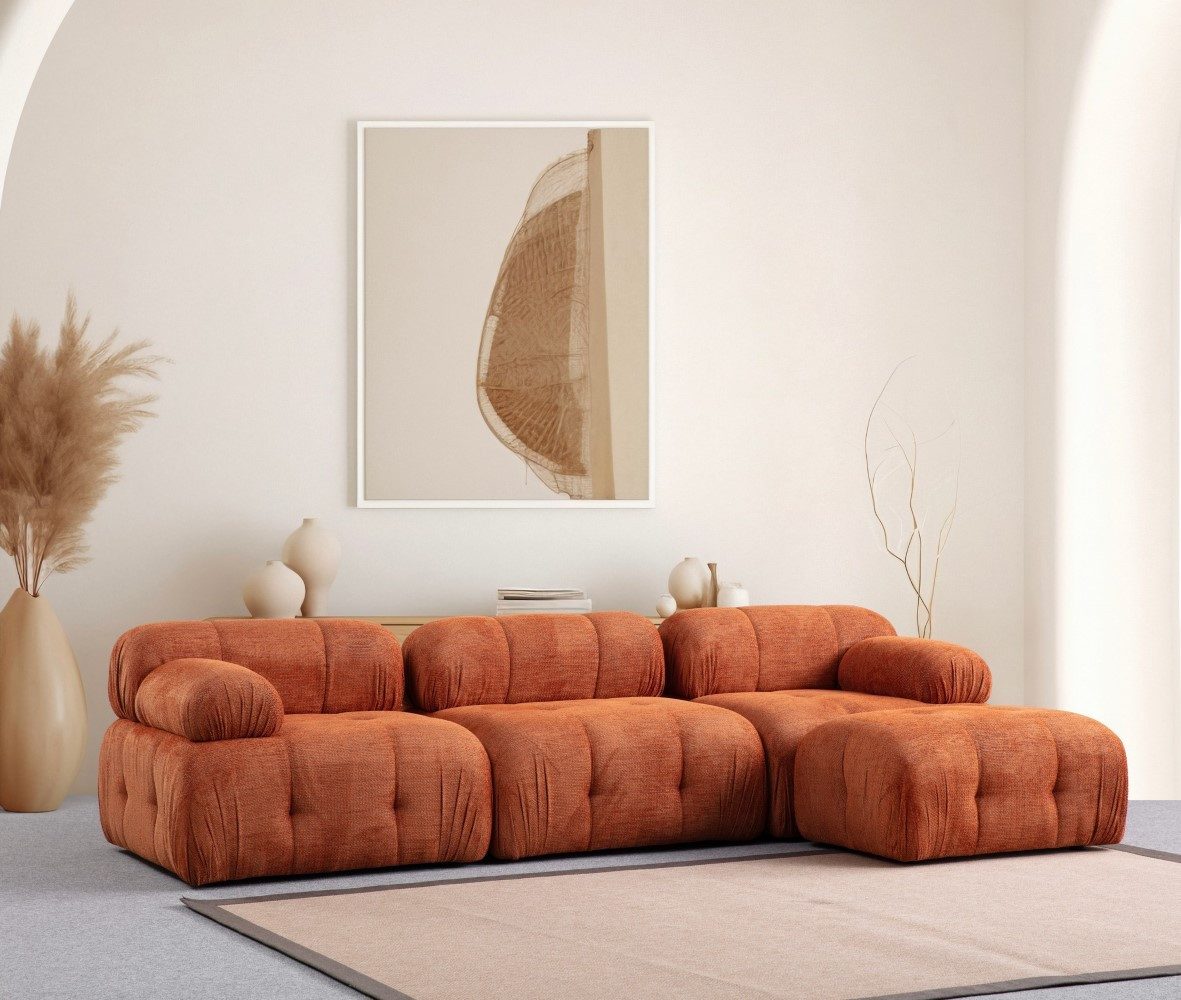 Myhomelando Ecksofa Petite, mit Hocker, links oder rechts stellbar