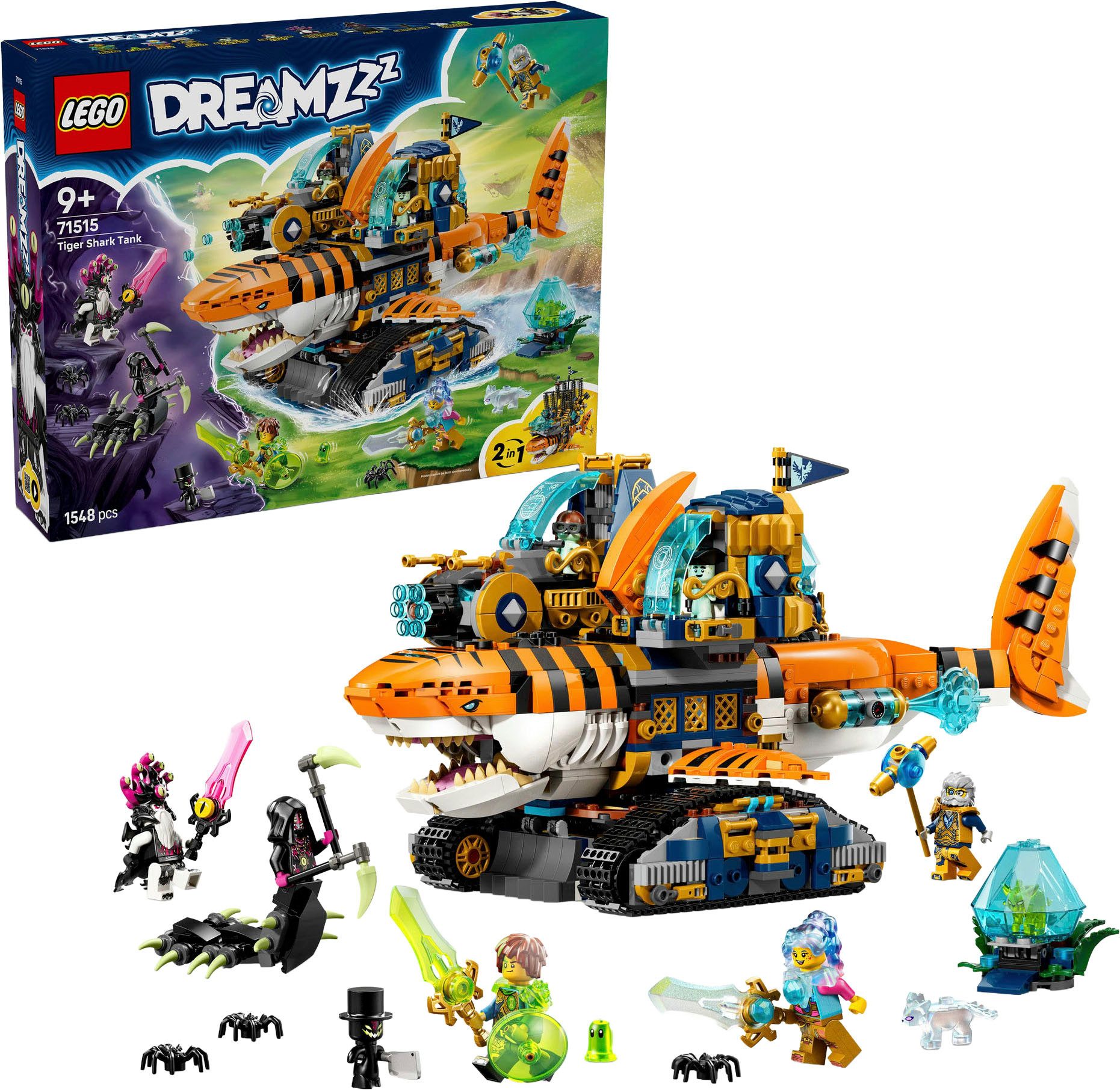 LEGO® Tigerhai-Fahrzeug (71515), LEGO DREAMZzz Konstruktionsspielsteine, (1 günstig online kaufen