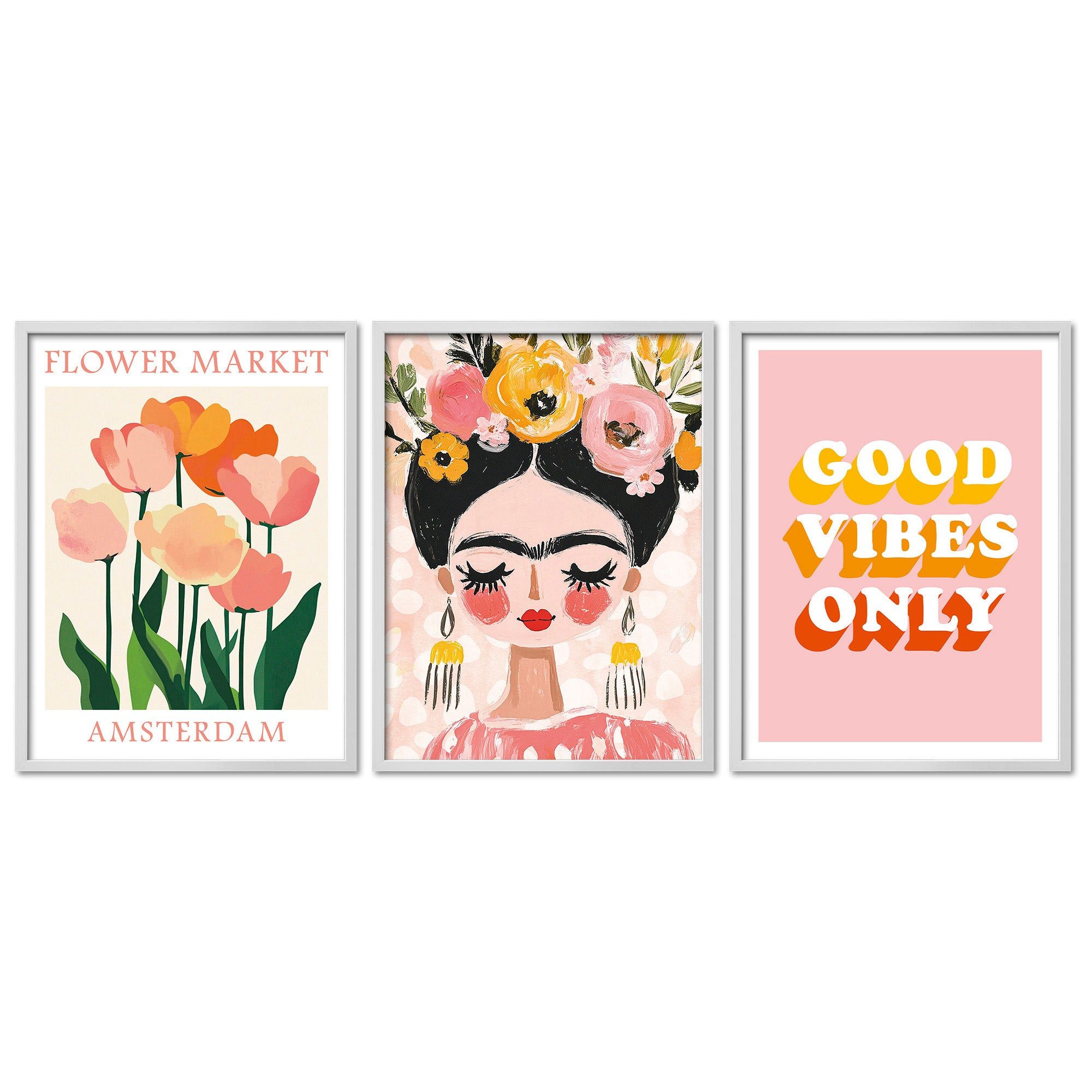 ARTFAVES Bilder-Collage Poster Set Dopamine Trio 1 I mehrteilige Bilderwand günstig online kaufen