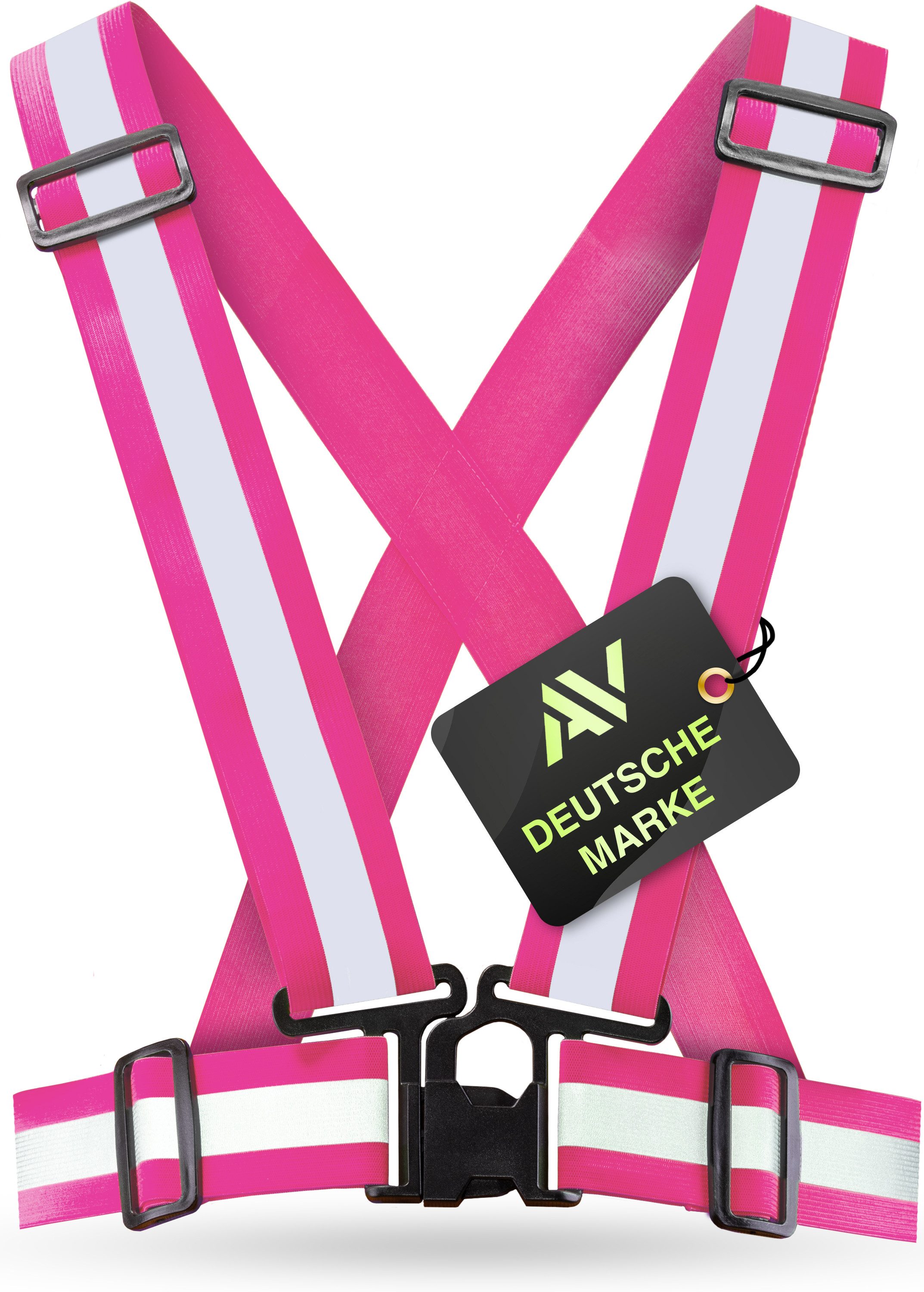 AVANA Warnweste reflektierende Sicherheitsweste einstellbare Reflektorweste Weste Fahrrad, Joggen, für Erwachsene & Jugendliche