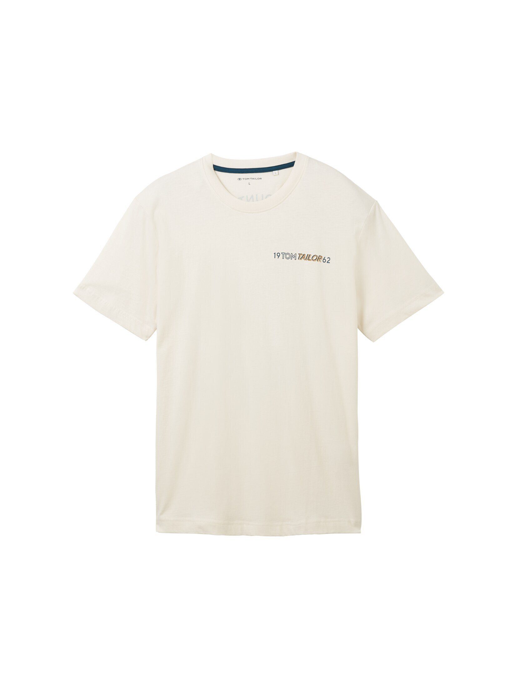 mit Print T-Shirt T-Shirt vintage TOM beige TAILOR
