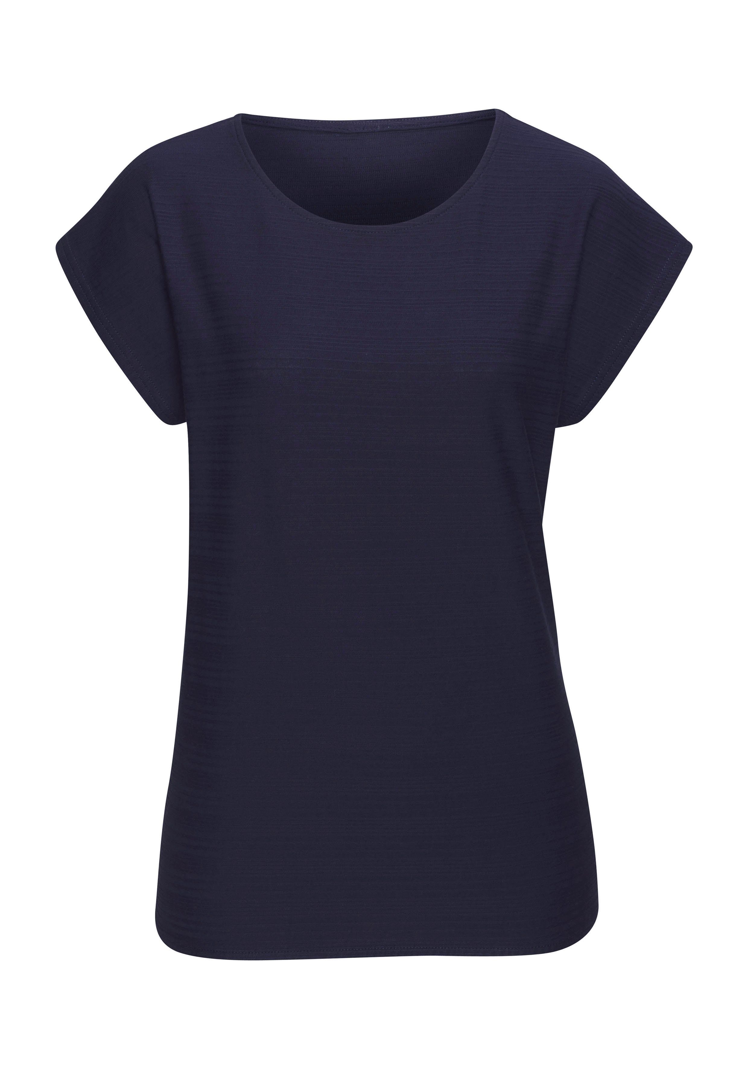 Vivance T-Shirt "mit modischer Streifenstruktur", aus weicher Baumwoll-Qual günstig online kaufen