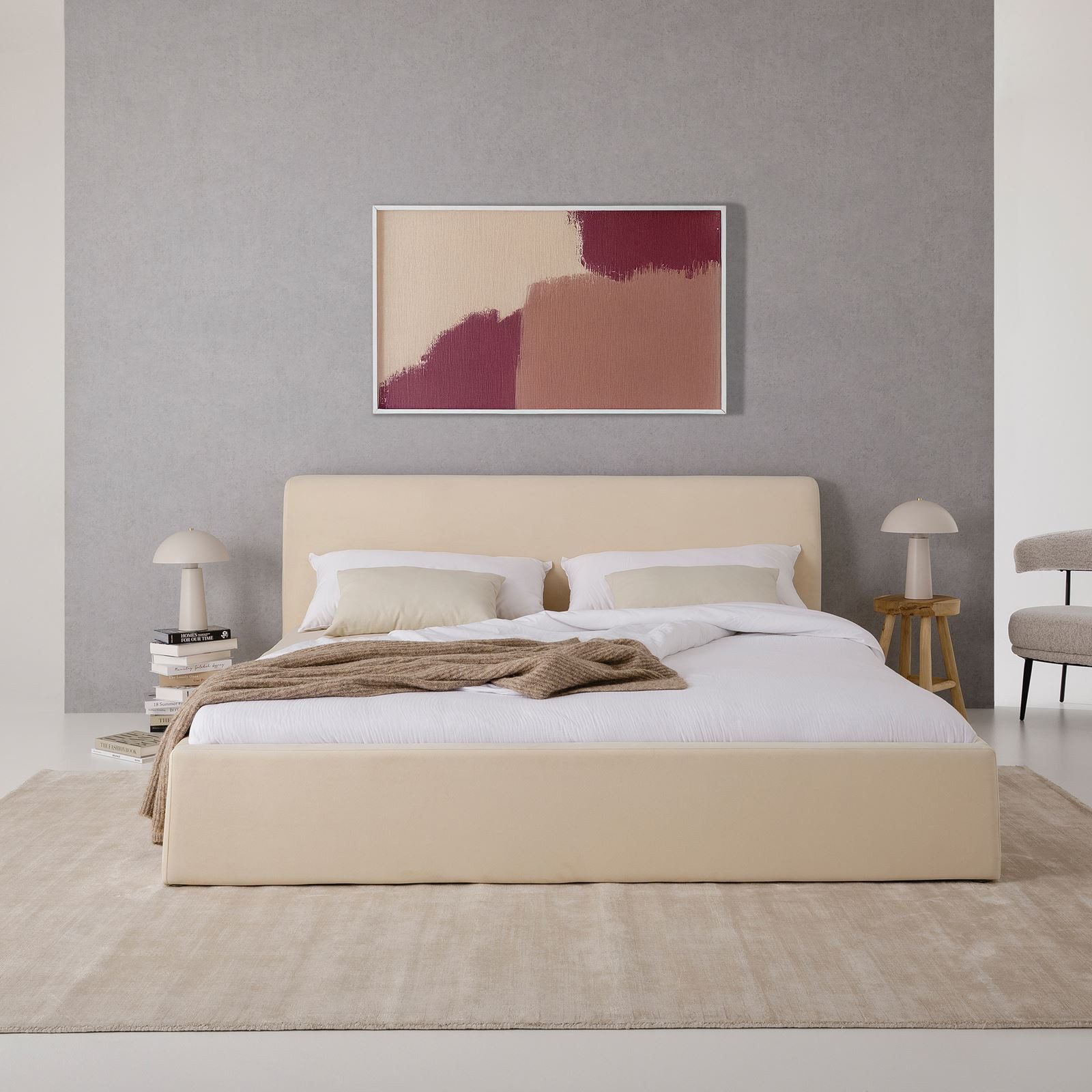 IDIMEX Polsterbett DREAM, Doppelbett 180x200 cm inkl. Lattenrost mit Samt S günstig online kaufen