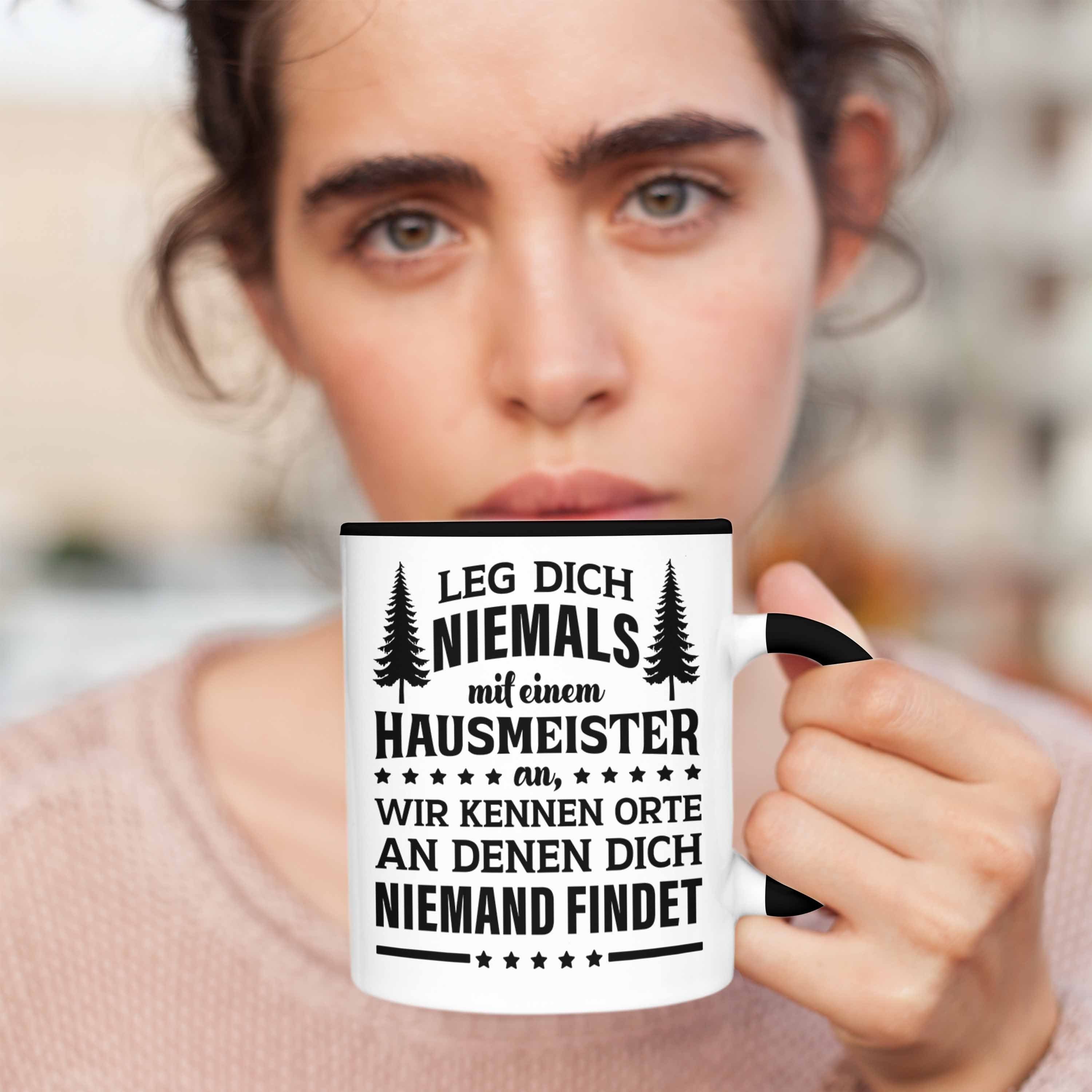 Tasse Spruch Geschenke Hausmeister - Tasse Trendation Haustechniker Sprüche Lustig Lustige Trendation Schwarz