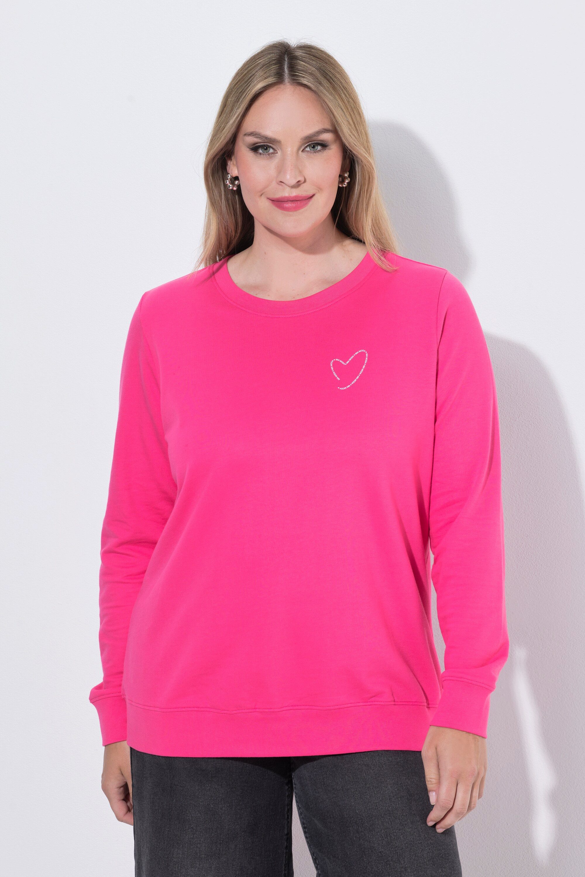MIAMODA Sweatshirt Sweatshirt Komfort Fit kleiner Druck