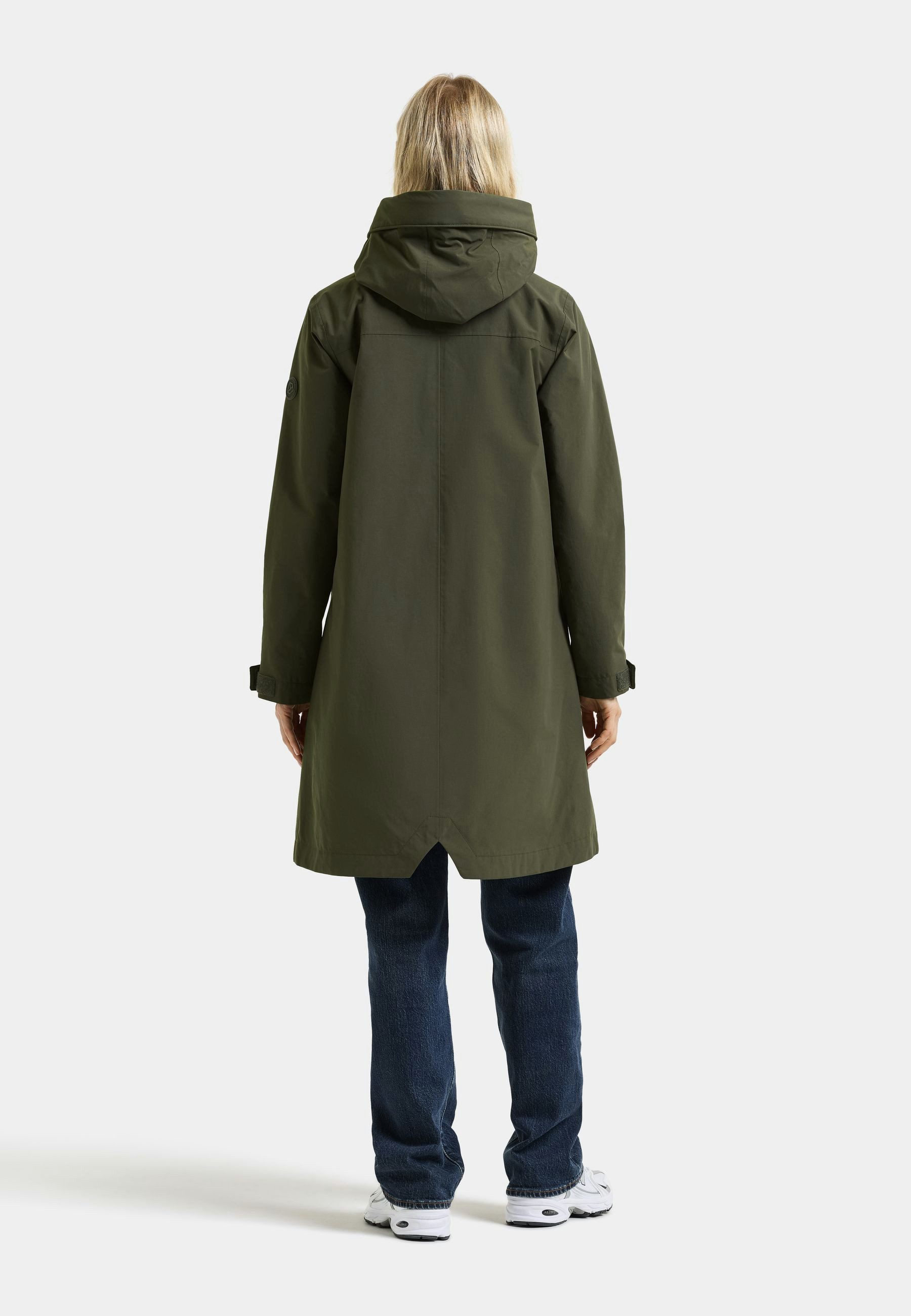 Didriksons Parka Damen Übergangsjacke Mantel Wasserdicht NEA mit Kapuze mit Taschen – Bild 4 von 5