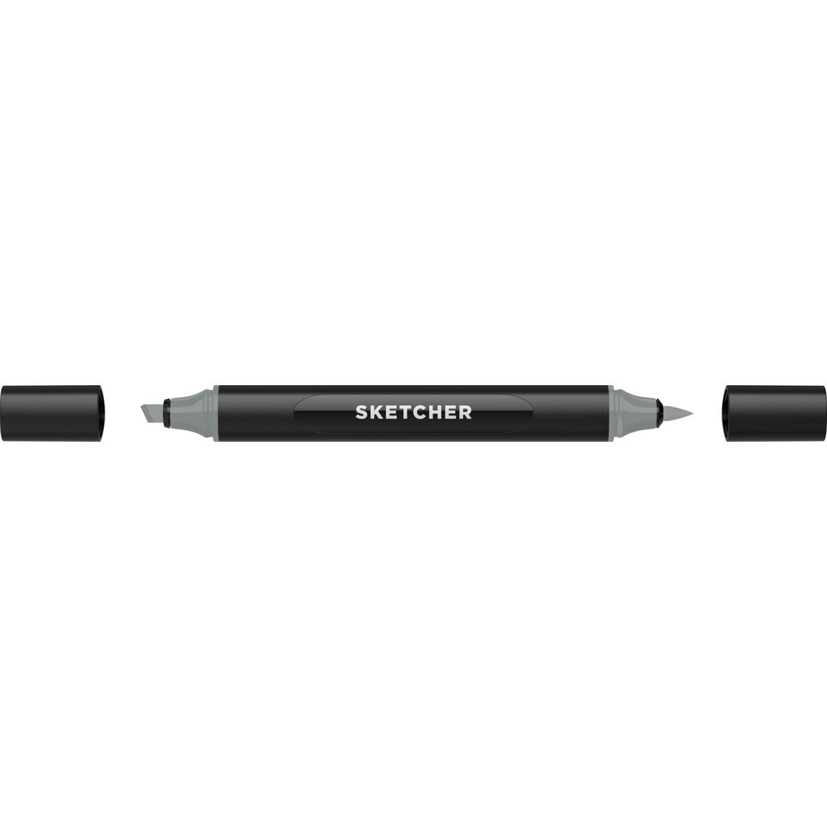 Filzstift Twinmarker Sketcher brush+chisel GG500 grüngrau 4.