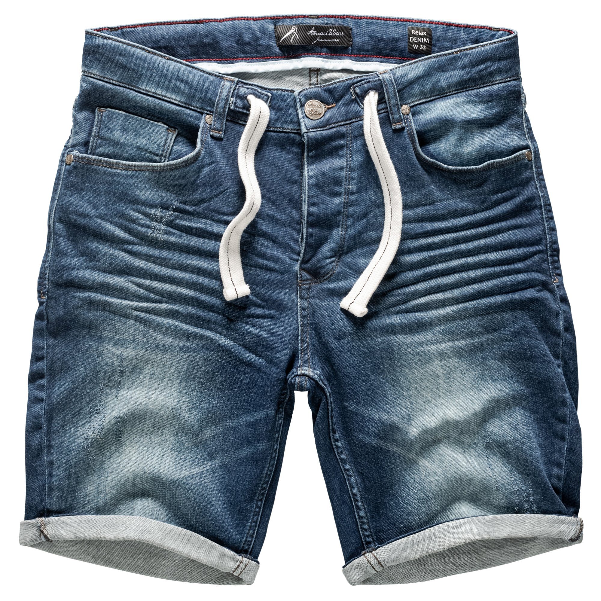Amaci&Sons Jeansshorts SAN JOSE Destroyed Jeans günstig online kaufen
