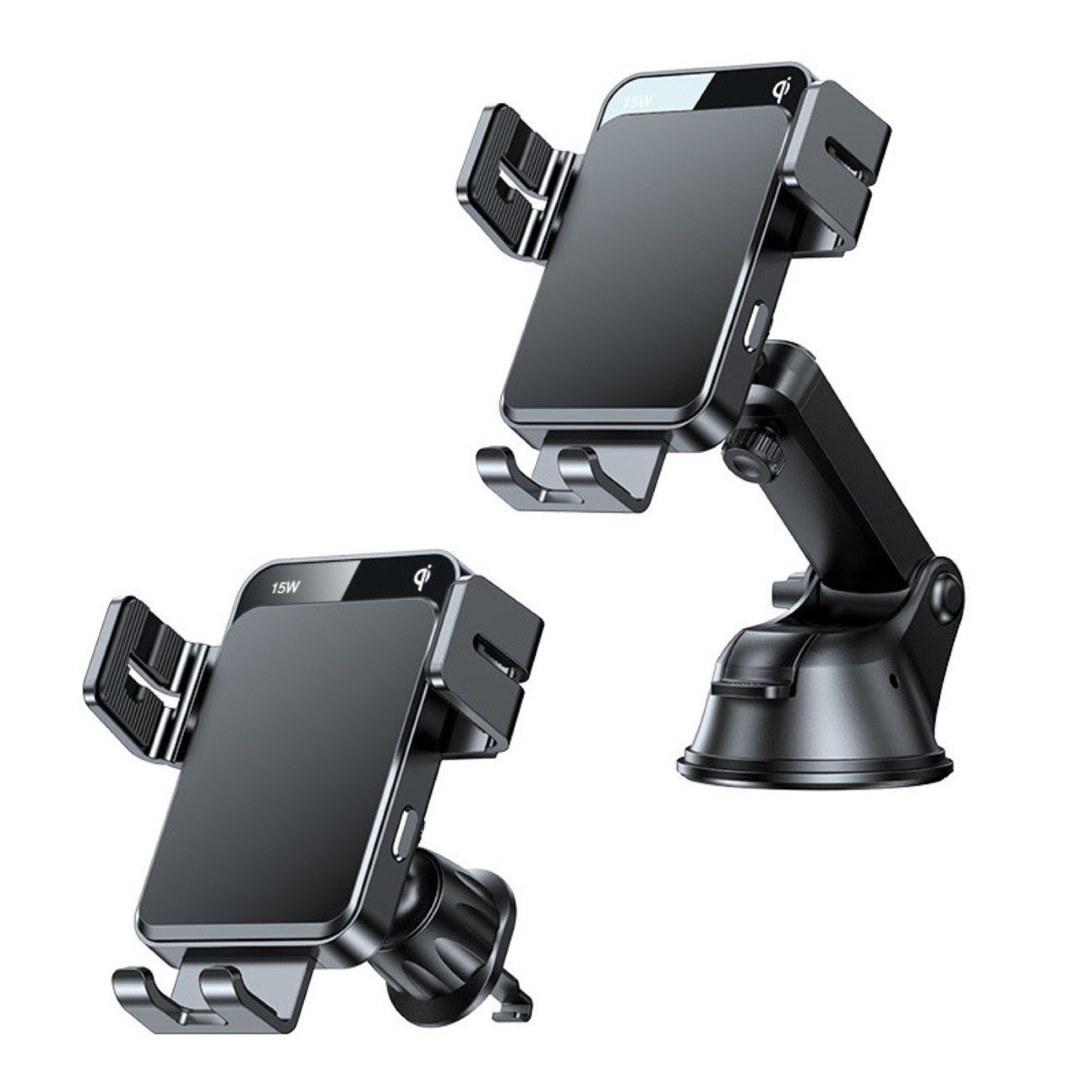 JOYROOM Handy-Halterung Wireless Charger Cockpithalter Armaturenbrett Lüftungsgitter Schwarz