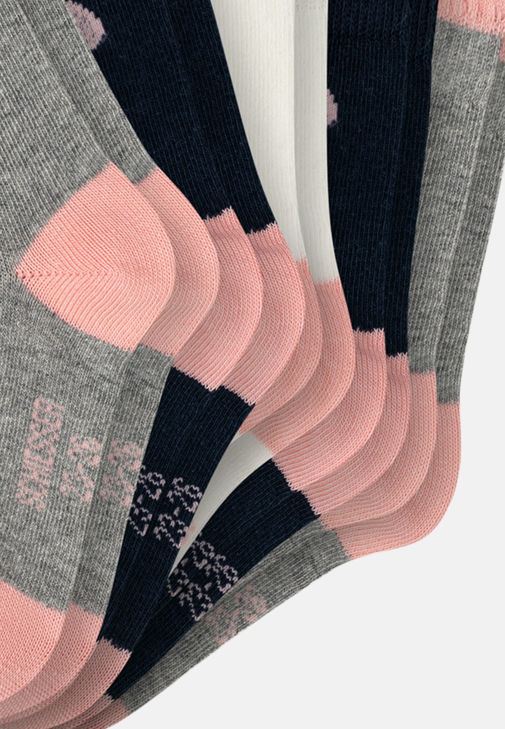 Schiesser Langsocken 10er Pack Basic (Spar-Set, 10-Paar) Socken - Baumwolle - Atmungsaktiv - Mit Rüschensaum