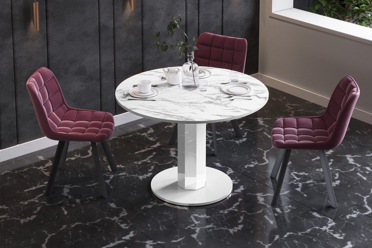 designimpex Esstisch Design HES-111 Tisch rund günstig online kaufen