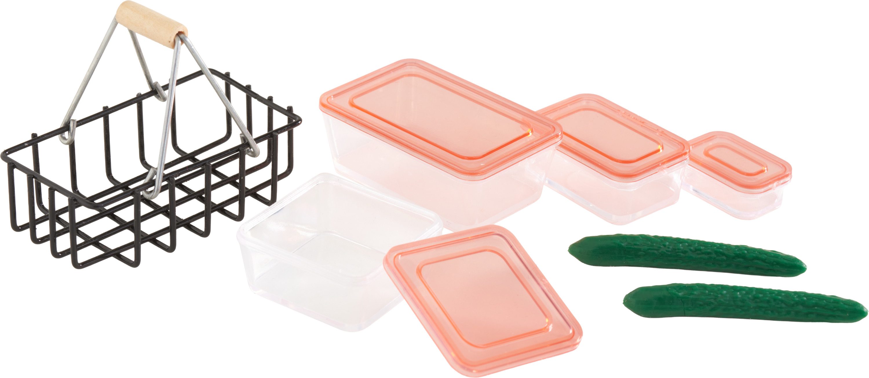 HobbyFun Dekofigur Miniatur-Set Einkauf, 11 Teile