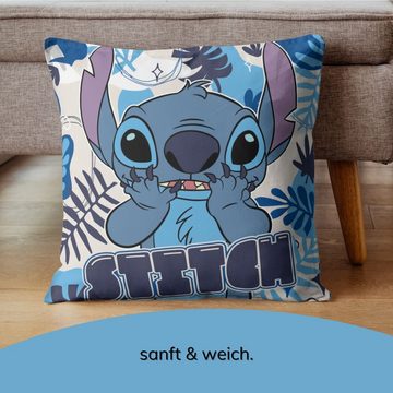 MTOnlinehandel Dekokissen Stitch Kissen Disney "Lilo & Stitch" 40x40cm, ideal für Kinderbetten, Sofas oder Leseecken, passend zur Bettwäsche