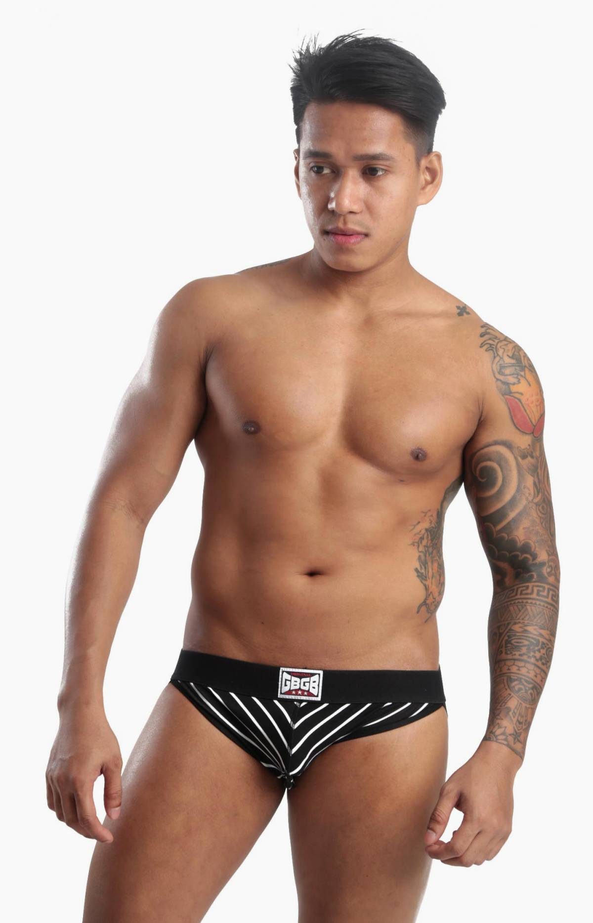 String GBGB Alexander Jockstrap Underwear Black/White