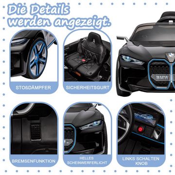 OKWISH Elektro-Kinderauto Lizenziertes BMW I4 Kinderfahrzeug, Belastbarkeit 30 kg, Elektroauto für Kinder mit 2,4G-Fernbedienung für Eltern