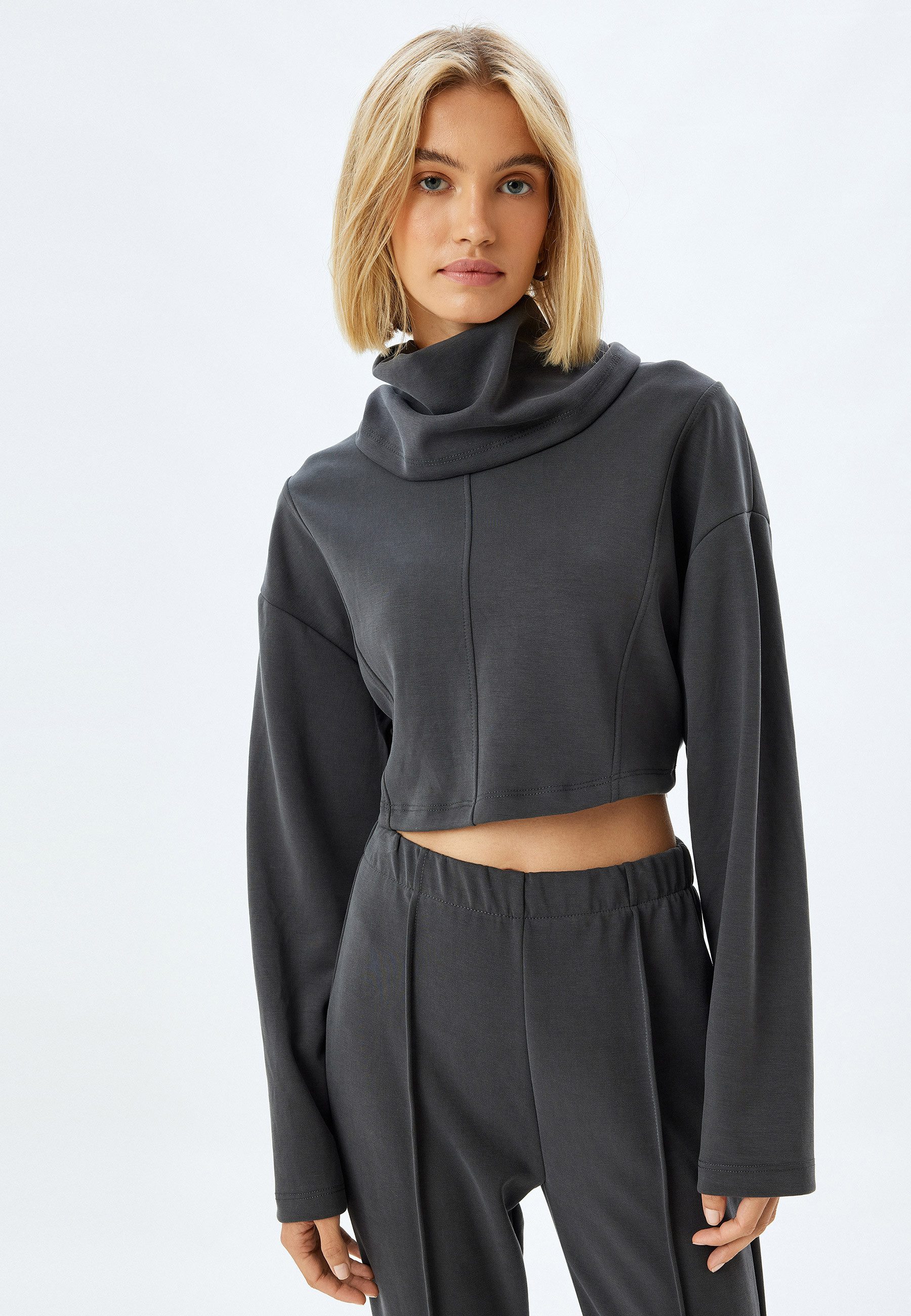 Koton Kapuzensweatshirt Kapuzenkragen Regular Kapuzensweatshirt