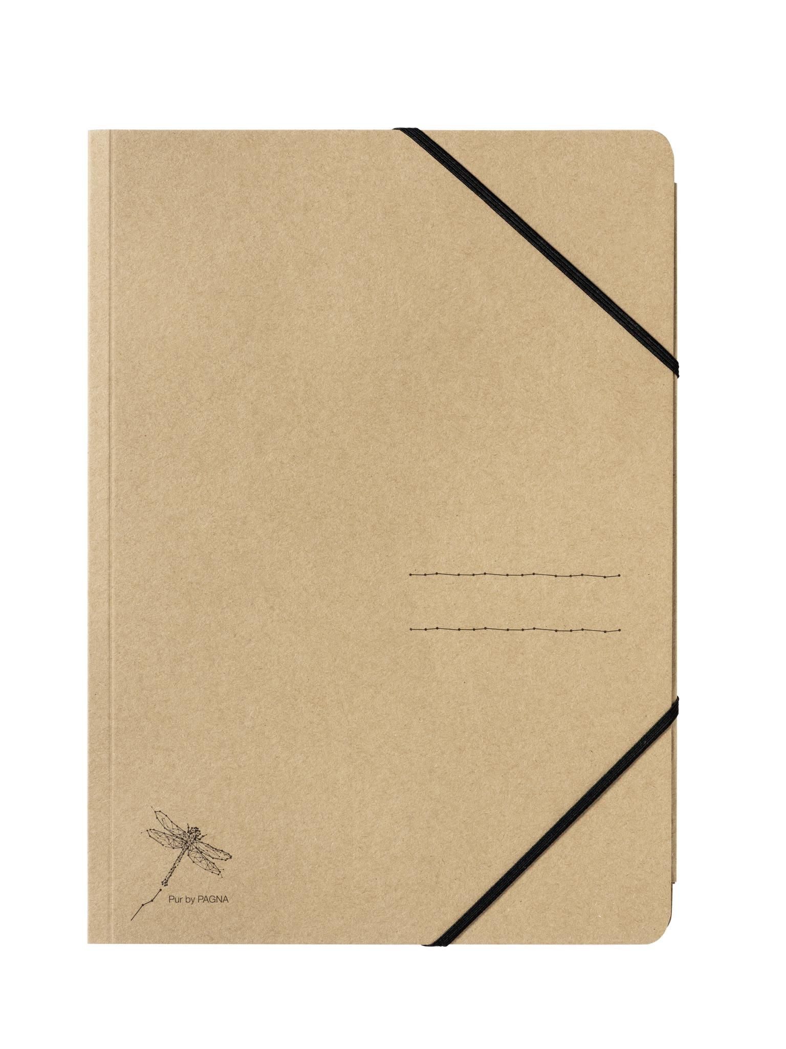 PAGNA Organisationsmappe Pagna Gummizugmappe A4 Pur 3 Einschlagklappen natur