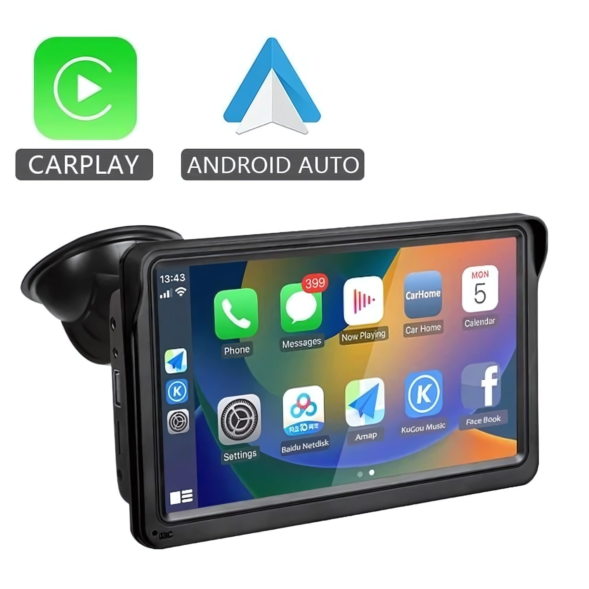 Apple CarPlay, Android Auto, Auto Display, Rückfahrkamera mobiles Navigationsgerät