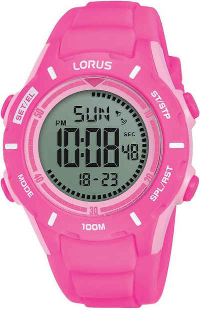 LORUS Chronograph R2373MX9, Armbanduhr, Quarzuhr, Kinderuhr, Digitalanzeige, ideal als Geschenk