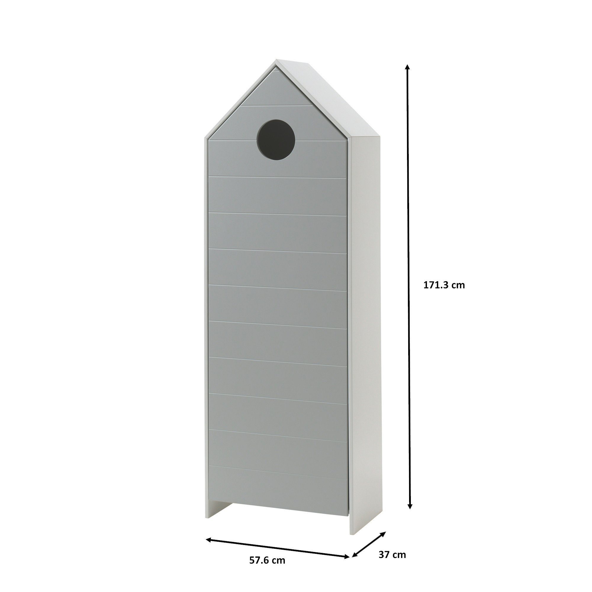 Schränke + Grau Mint / / Regal Kinderkleiderschrank 24 Weiß 2 Kindermöbel Maxi