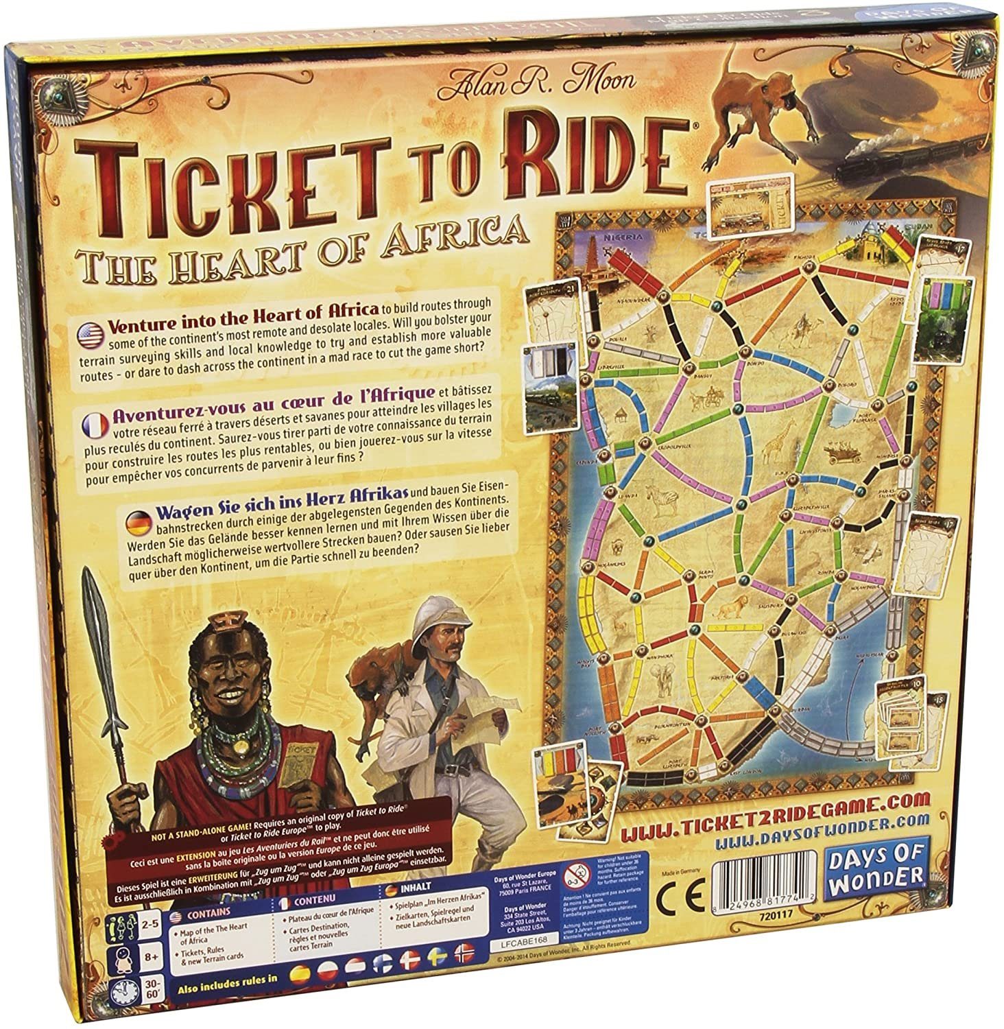 Asmodee Spiel Zug um Zug - The Heart of Africa (Map Collection 3)