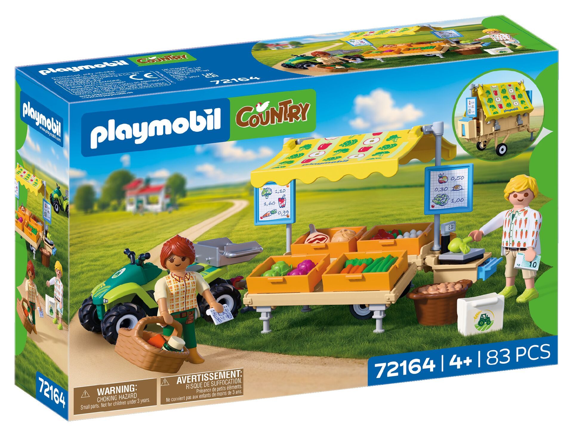 Playmobil® Marktstand (72164), Country Konstruktions-Spielset, Made in Europe