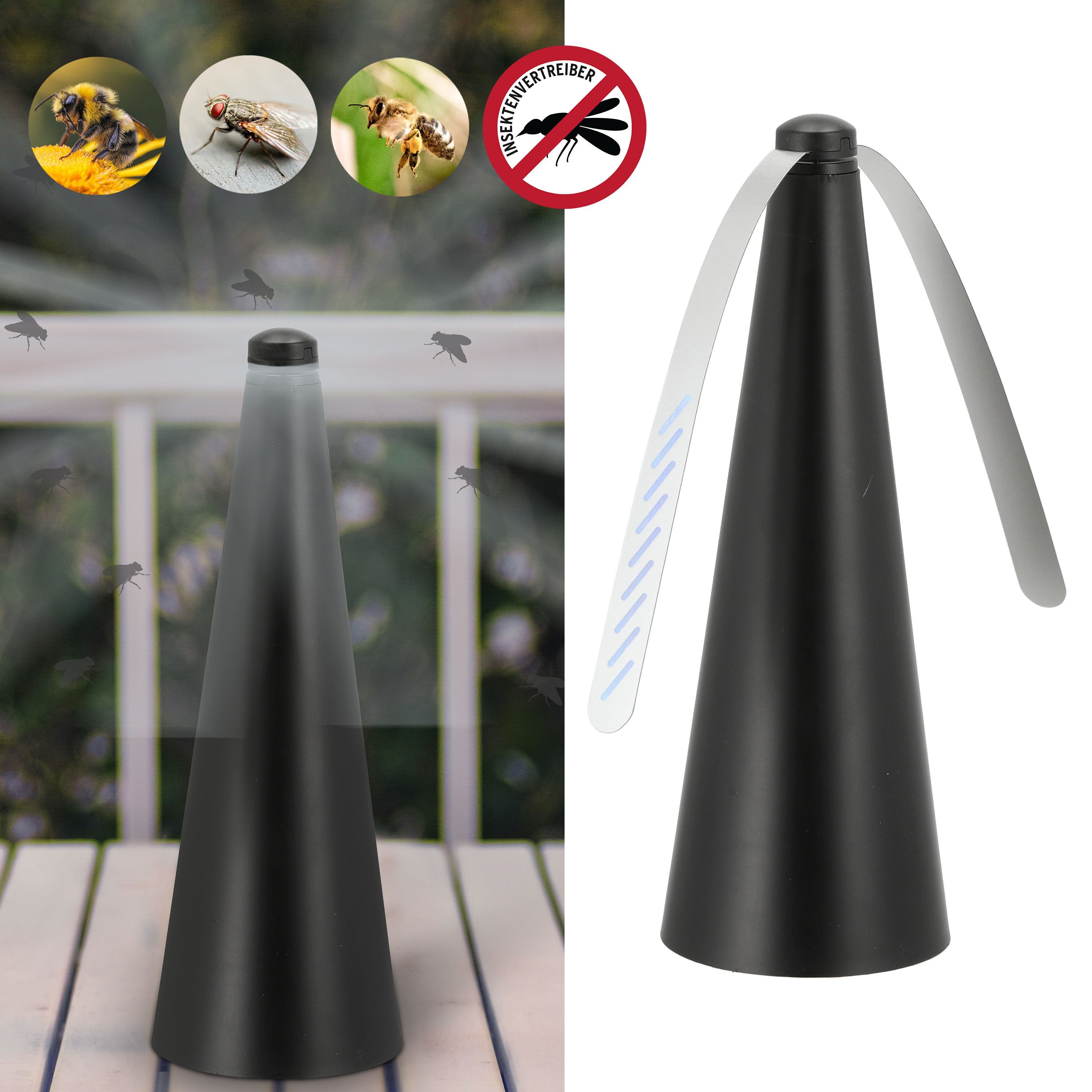 Fliegenwedler Fliegenwedler 9x26cm schwarz batteriebetrieben