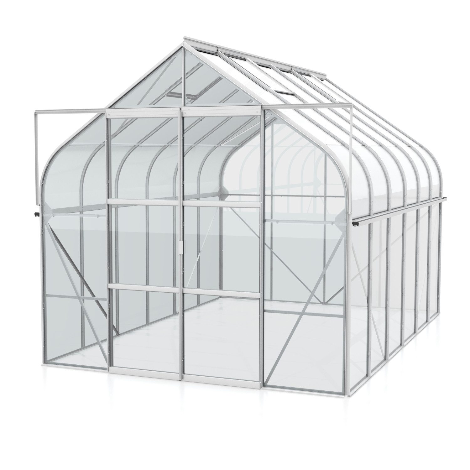 Vitavia Gewächshaus Diana 9900, 3,00 mm Wandstärke, Zollingerdach silberfarben | Rabatt: 30%