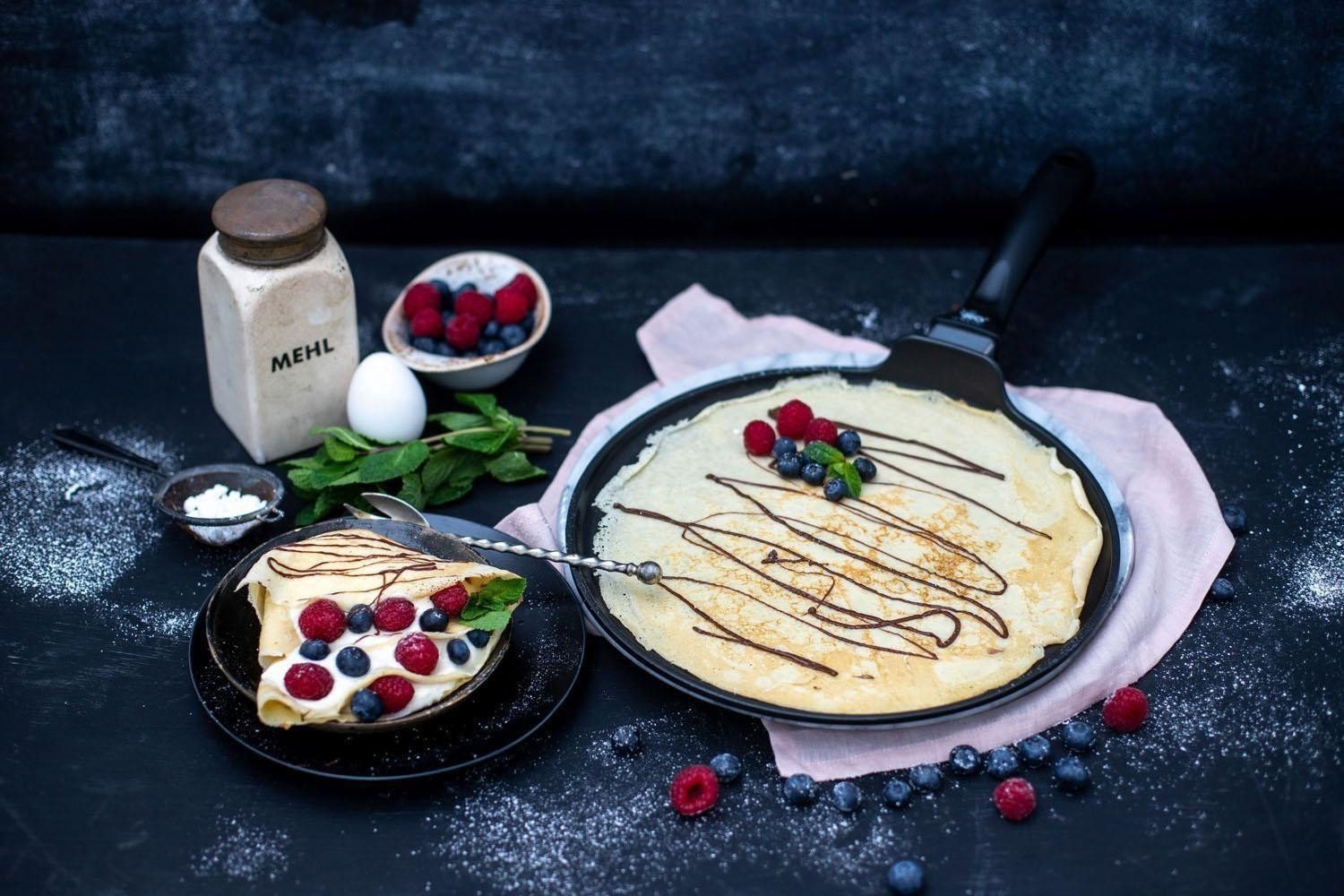 Elo Crêpepfanne ALUCAST, Ø 28 cm, Schwarz, Kunststoffgriff, Aluminiumguss, Antihaftbeschichtet