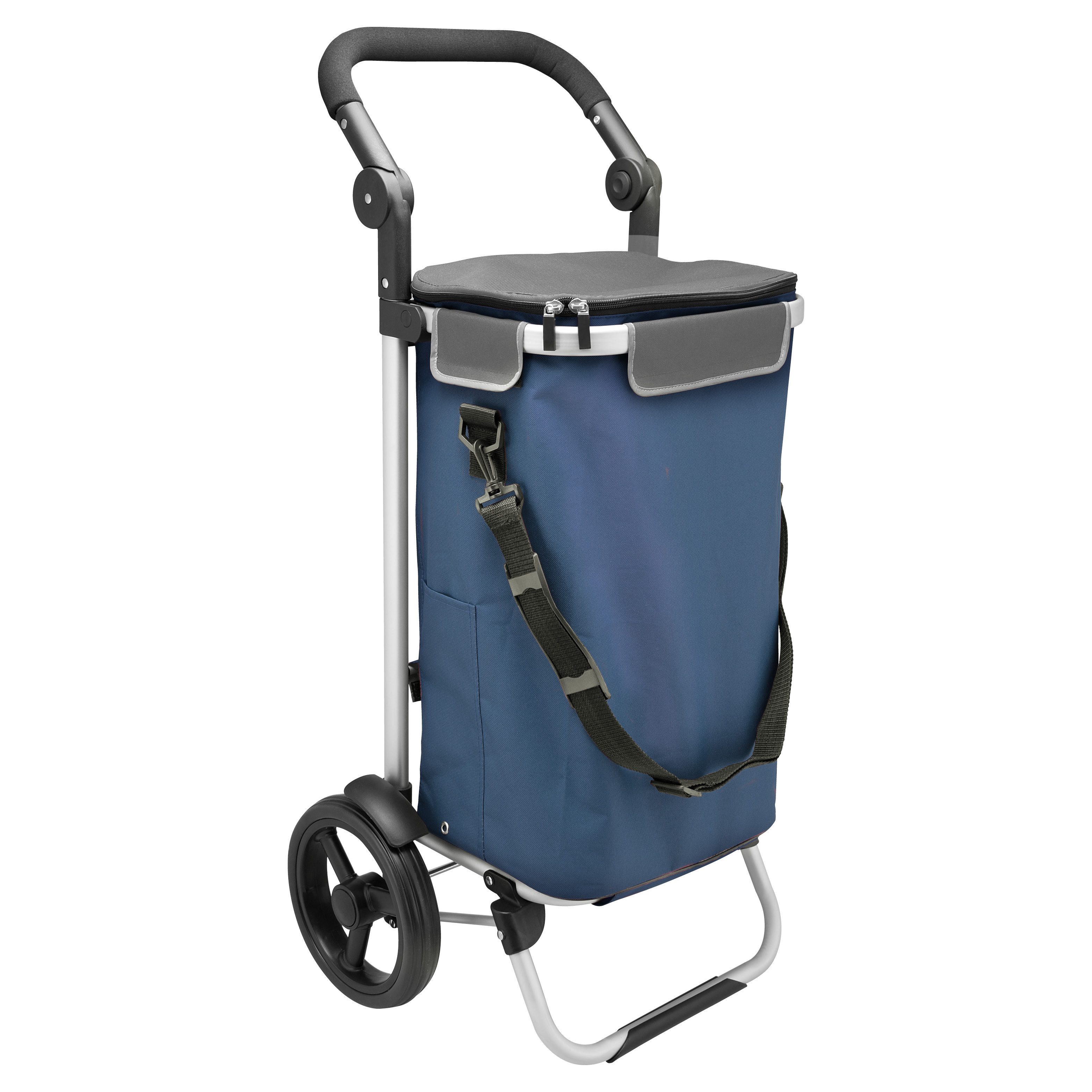 Einkaufstrolley Einkaufstrolley JEEBEL, Einkaufswagen mit abnehmbarer Tasche, blau