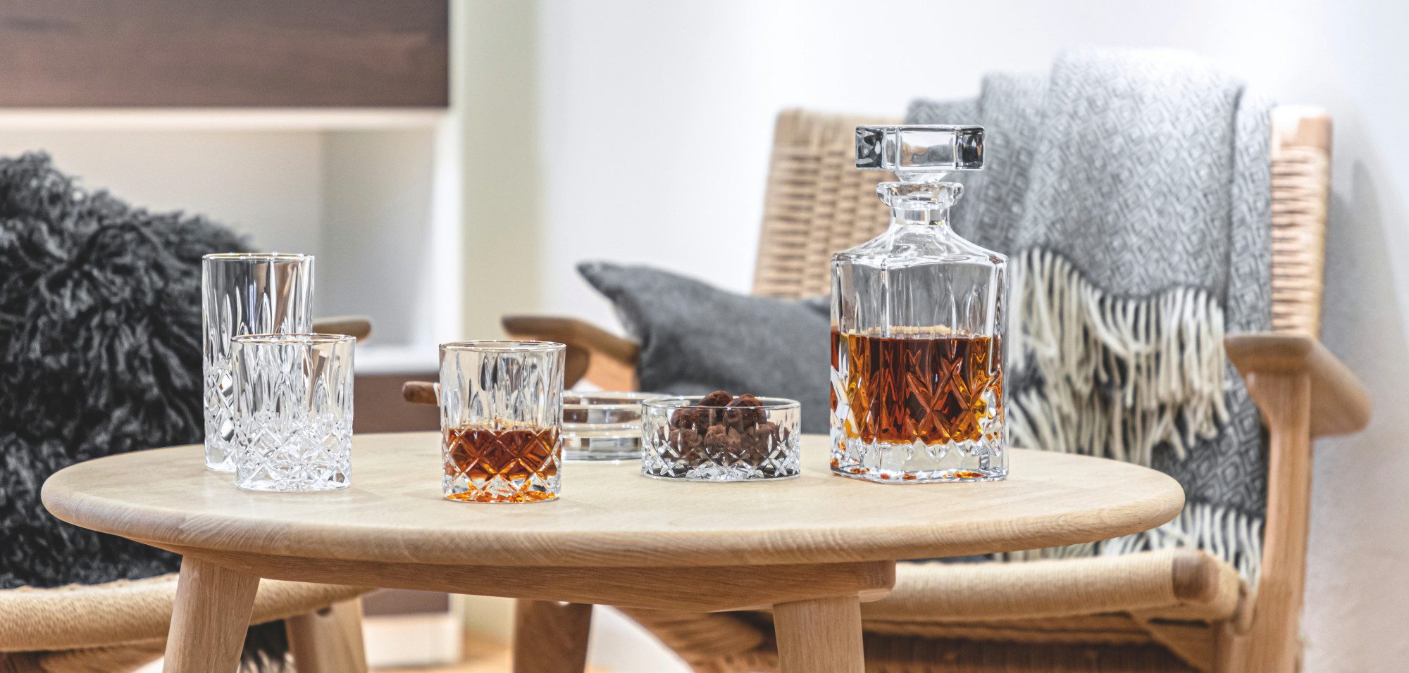 Nachtmann Longdrinkglas Nachtmann Noblesse Whisky Set Noblesse 3 tlg, Kristallglas