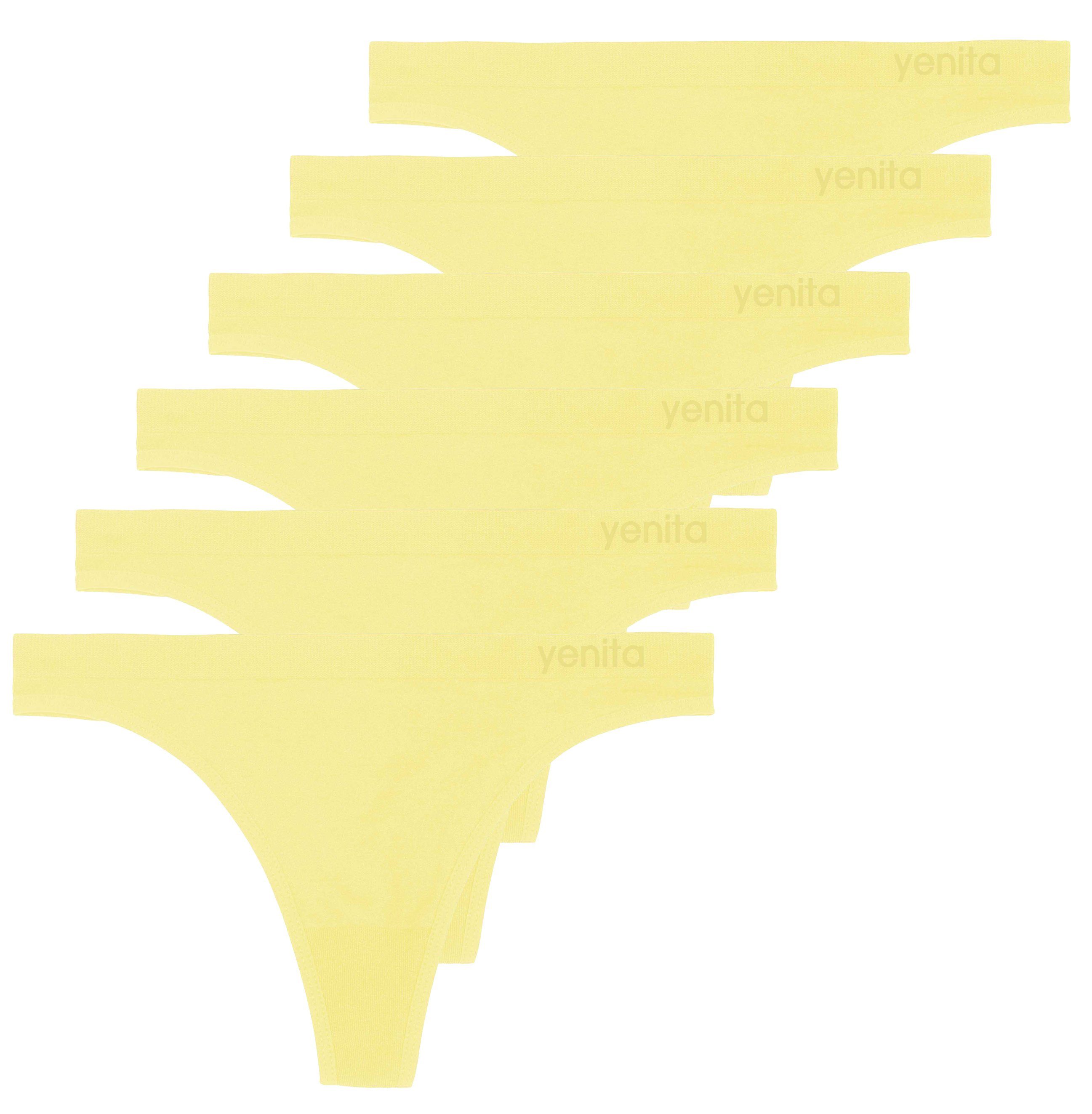 String Microfaserqualität Yenita® aus (6-St) lemonade weicher
