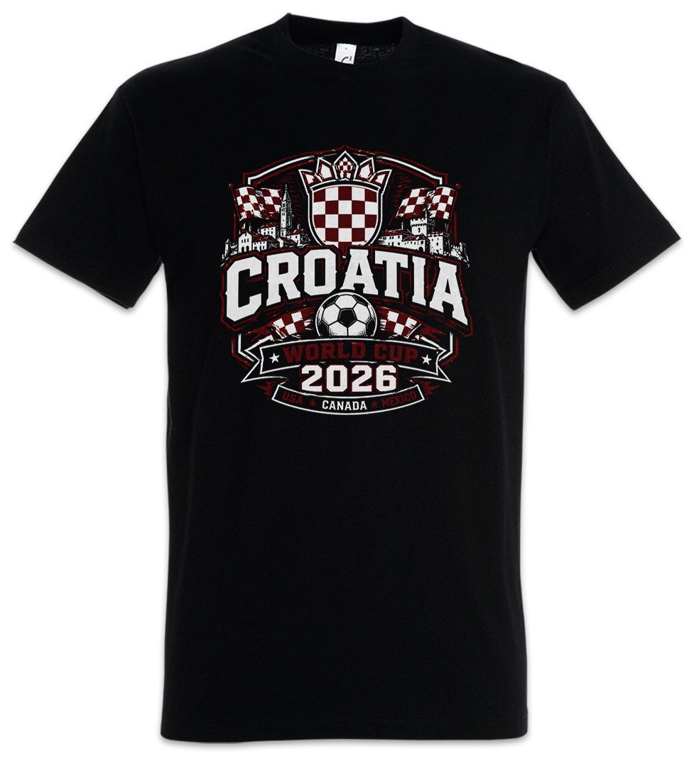 Urban Backwoods Print-Shirt Team Croatia 1 Herren T-Shirt Kroatien Hrvatska Zagreb Adriatic (1-tlg) Dalmatia Vatreni Fußball WM