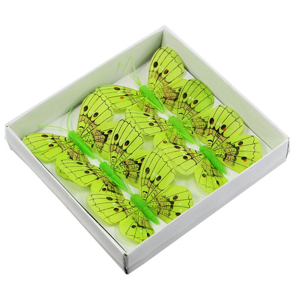 Kaemingk Papierschmetterlinge Deko-Schmetterlinge für kreative Frühlingsdekorationen, 6 Stück