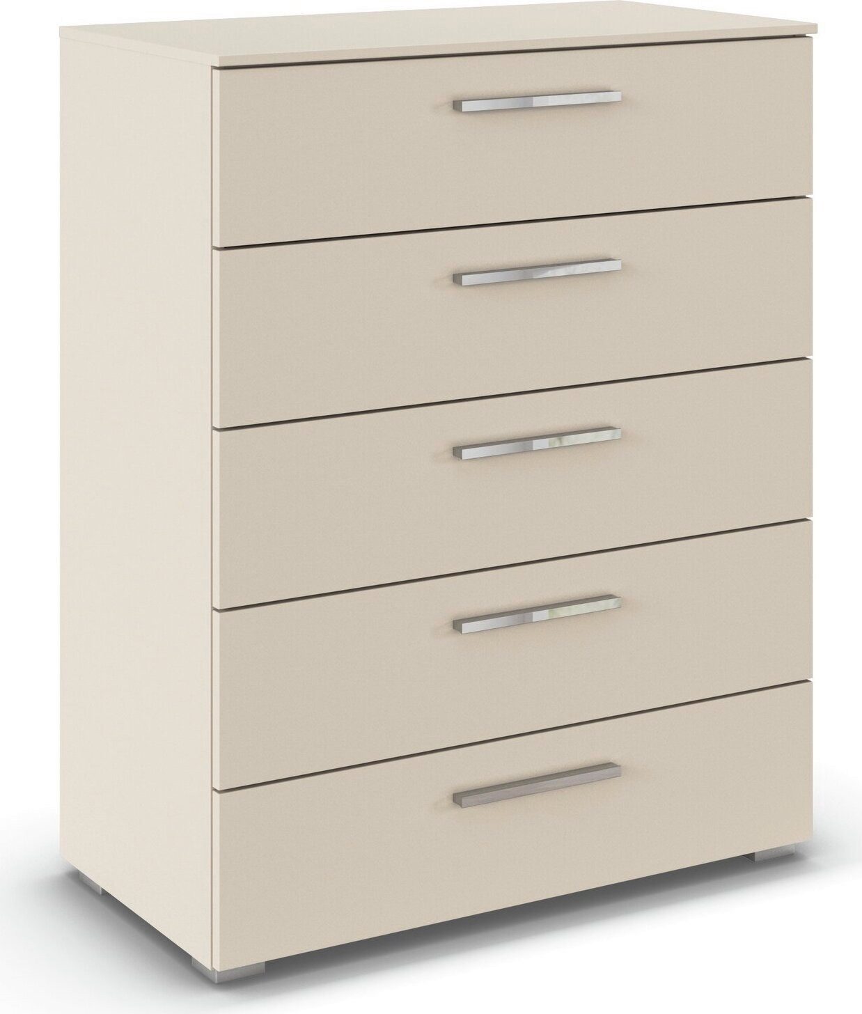rauch Schubkastenkommode Highboard Sideboard Kommode MONTCLAR Frontauswahl Dekor/Hochglanz/Glas (in 2 Breiten: 40 oder 80 cm / Höhe 100 cm, inkl. Soft-Close-Funktion), mit 5 geräumigen Schubladen, viele Griffvarianten MADE IN GERMANY